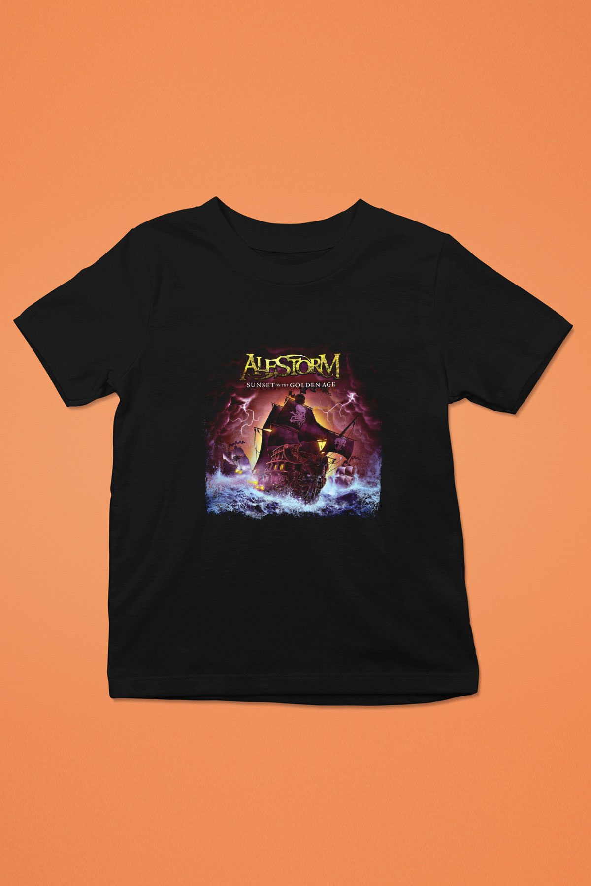 Alestorm Baskılı Unisex Siyah Çocuk Tişört