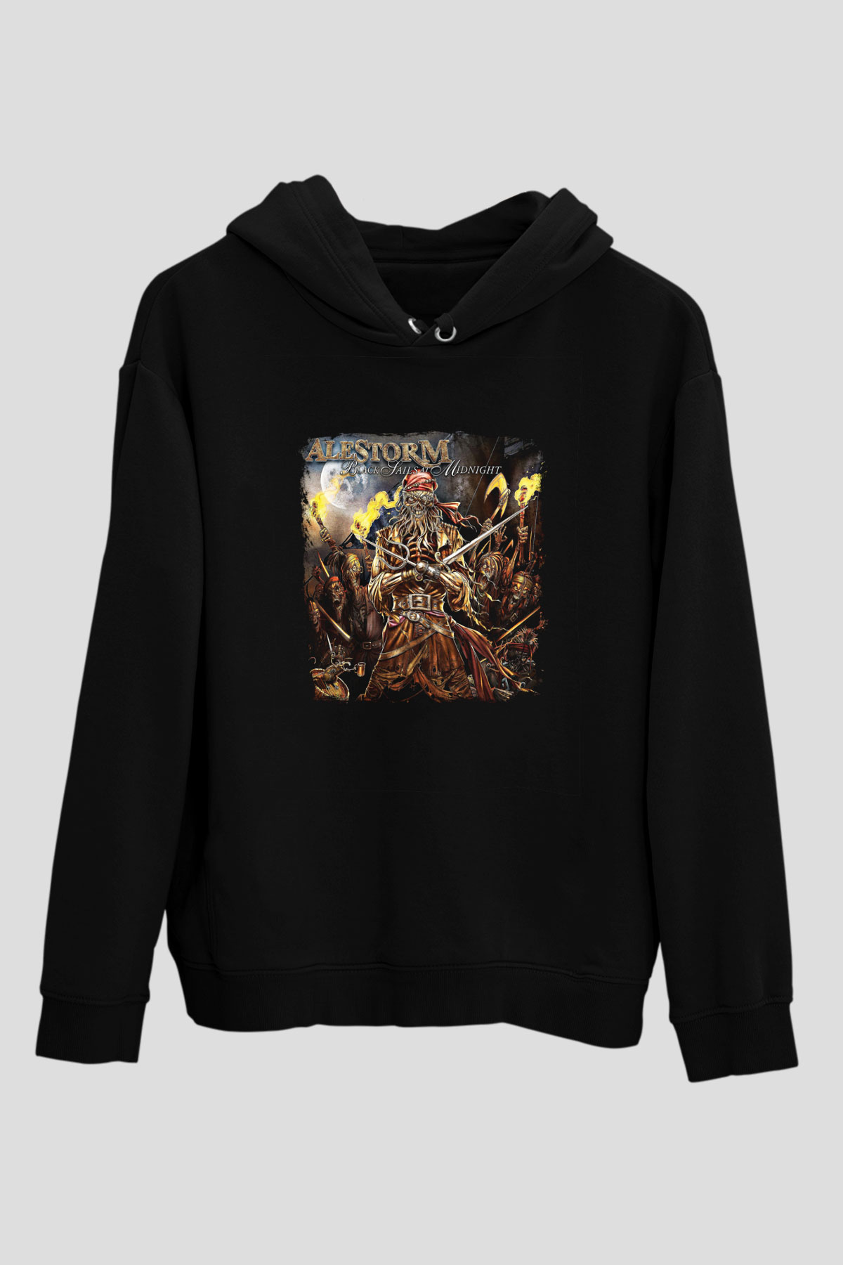 Alestorm Baskılı Unisex Siyah Hoodie