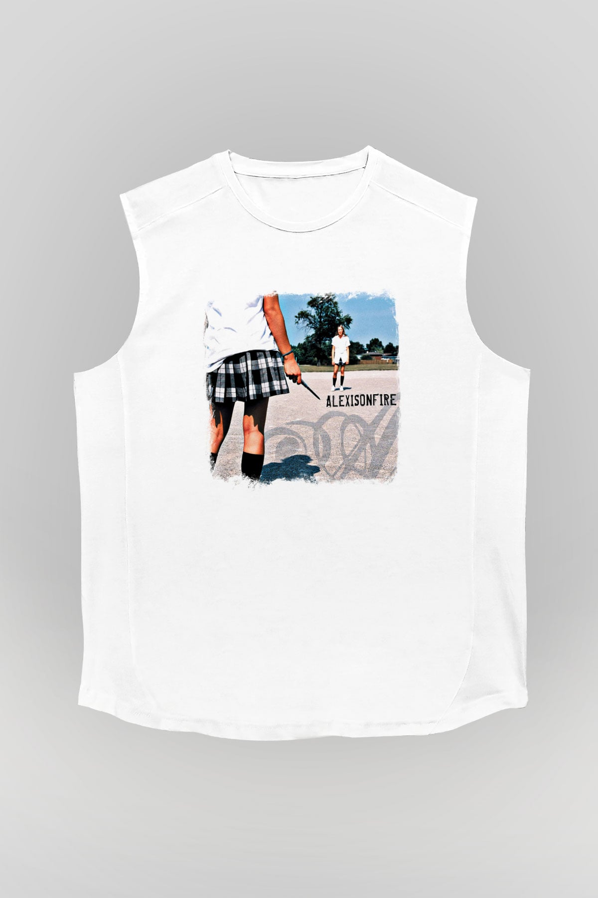 Alexisonfire Baskılı Unisex Beyaz Kolsuz Tişört