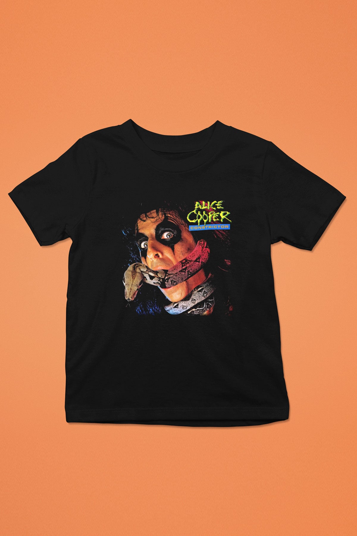 Alice Cooper Baskılı Siyah Unisex Çocuk Tişört