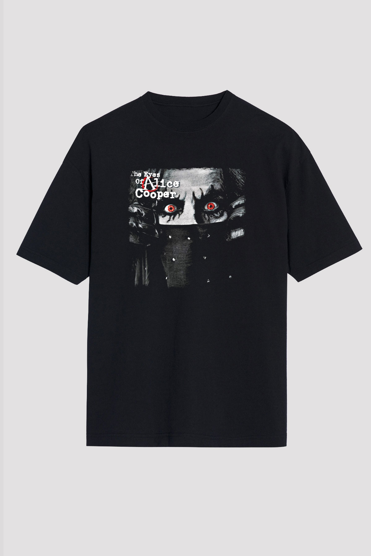 Alice Cooper Baskılı Unisex Siyah Oversize Tişört