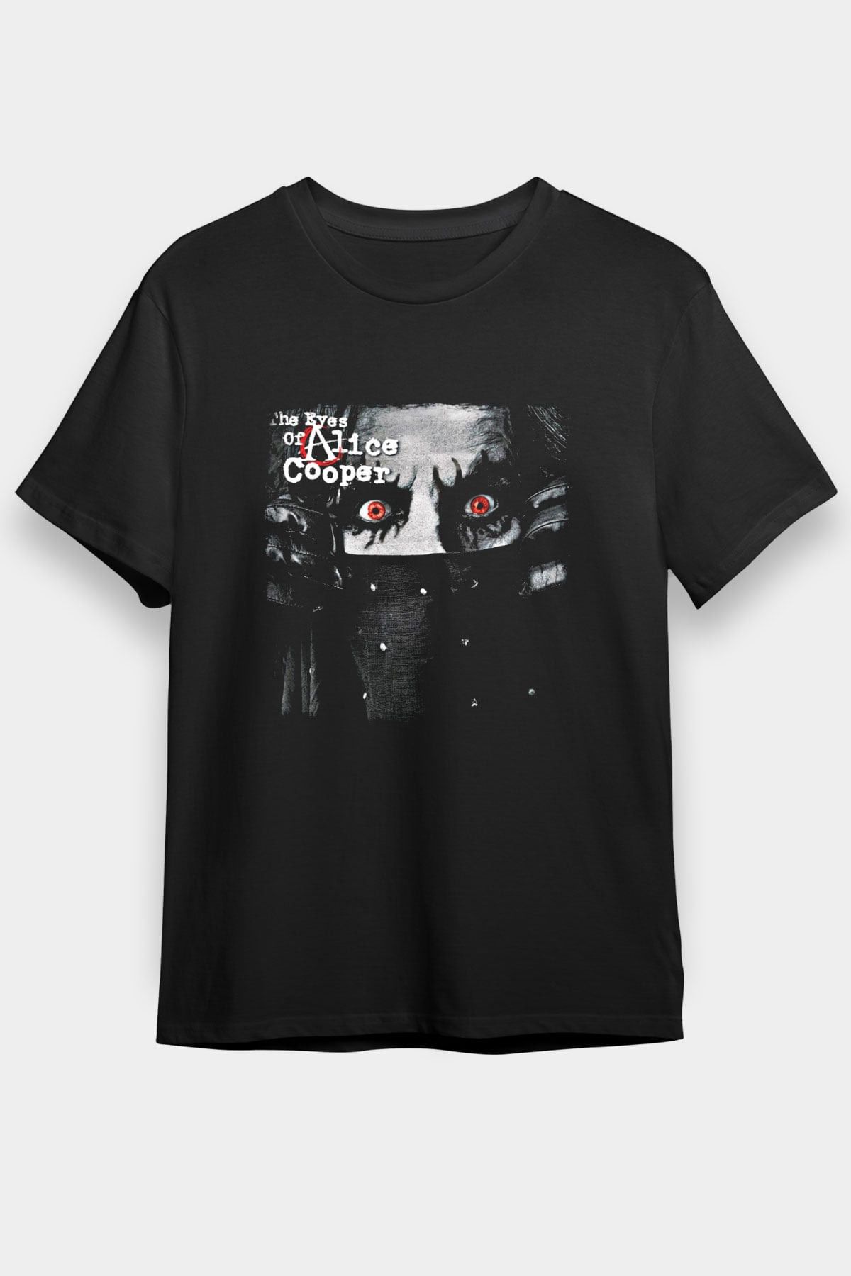 Alice Cooper Baskılı Unisex Siyah Tişört