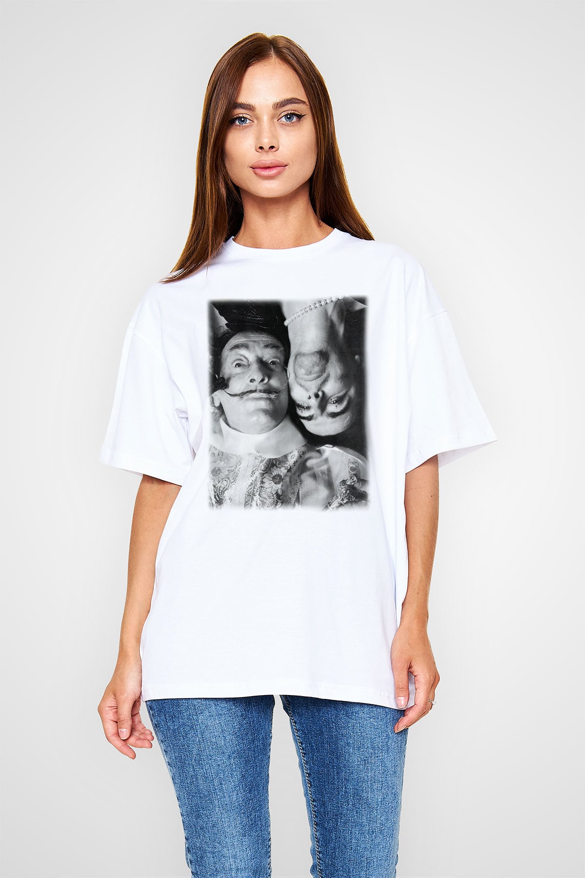 Alice Cooper Beyaz Unisex Oversize Tişört T-Shirt