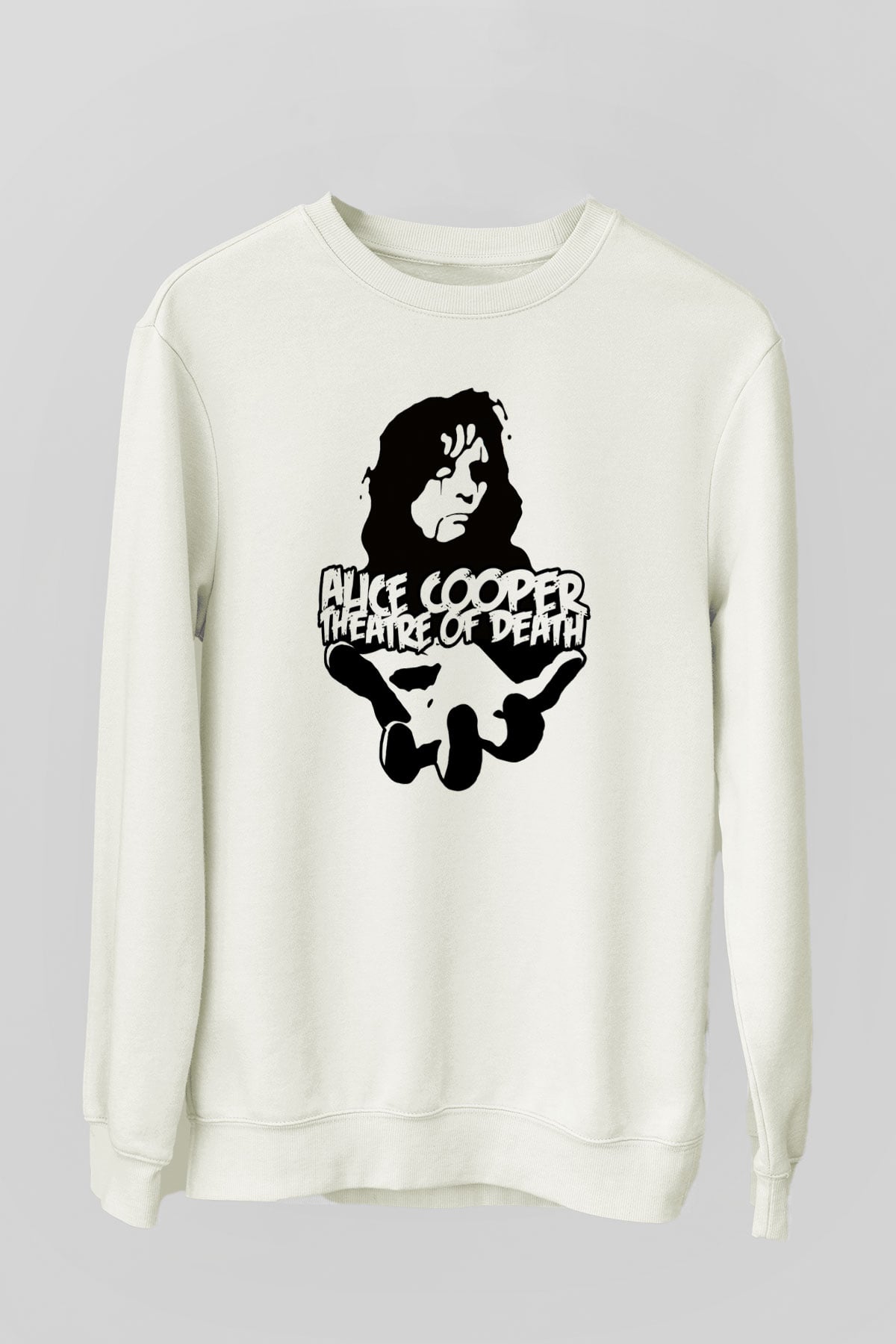 Alice Cooper Beyaz Unisex Sweatshirt