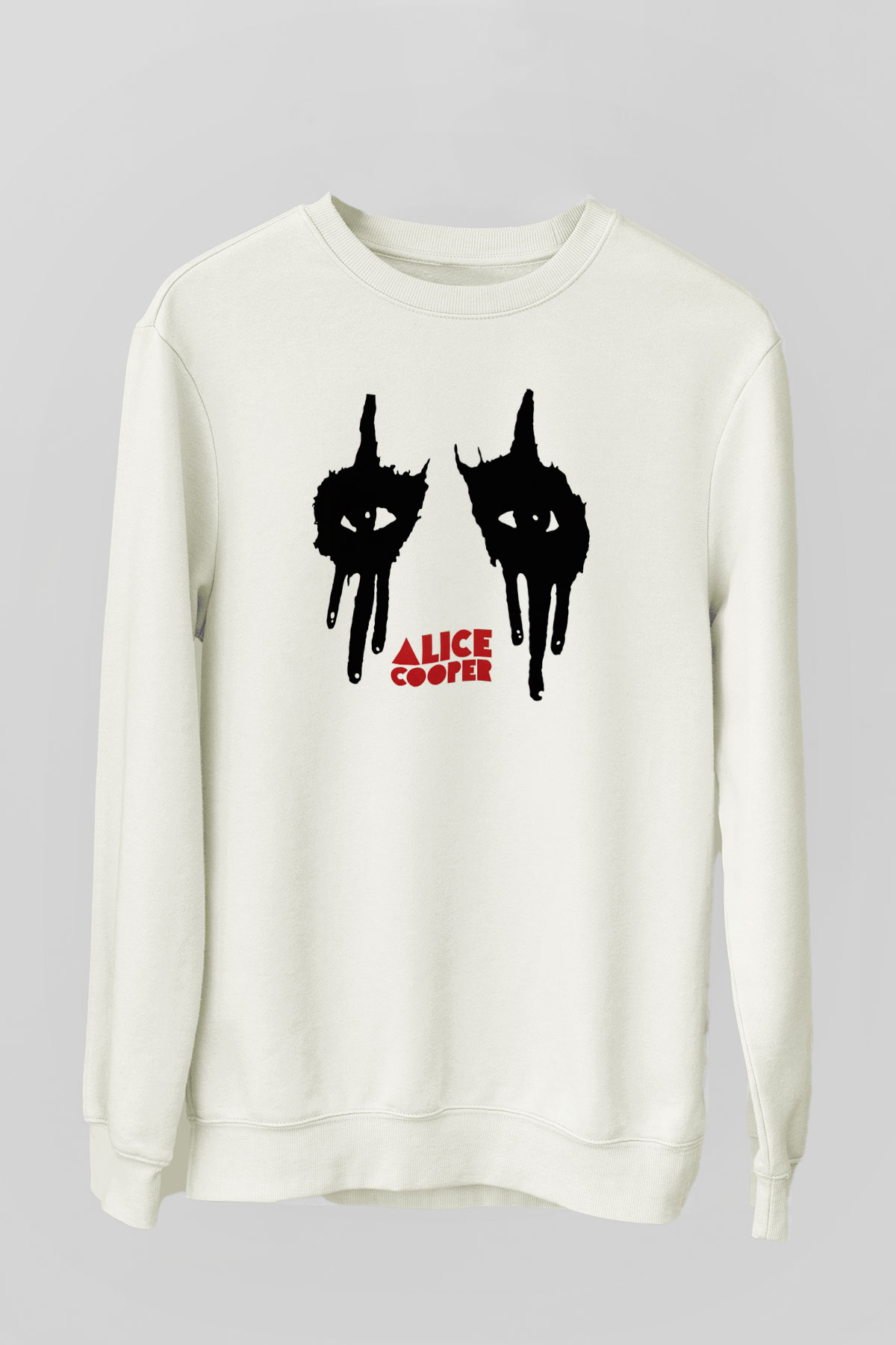 Alice Cooper Beyaz Unisex Sweatshirt