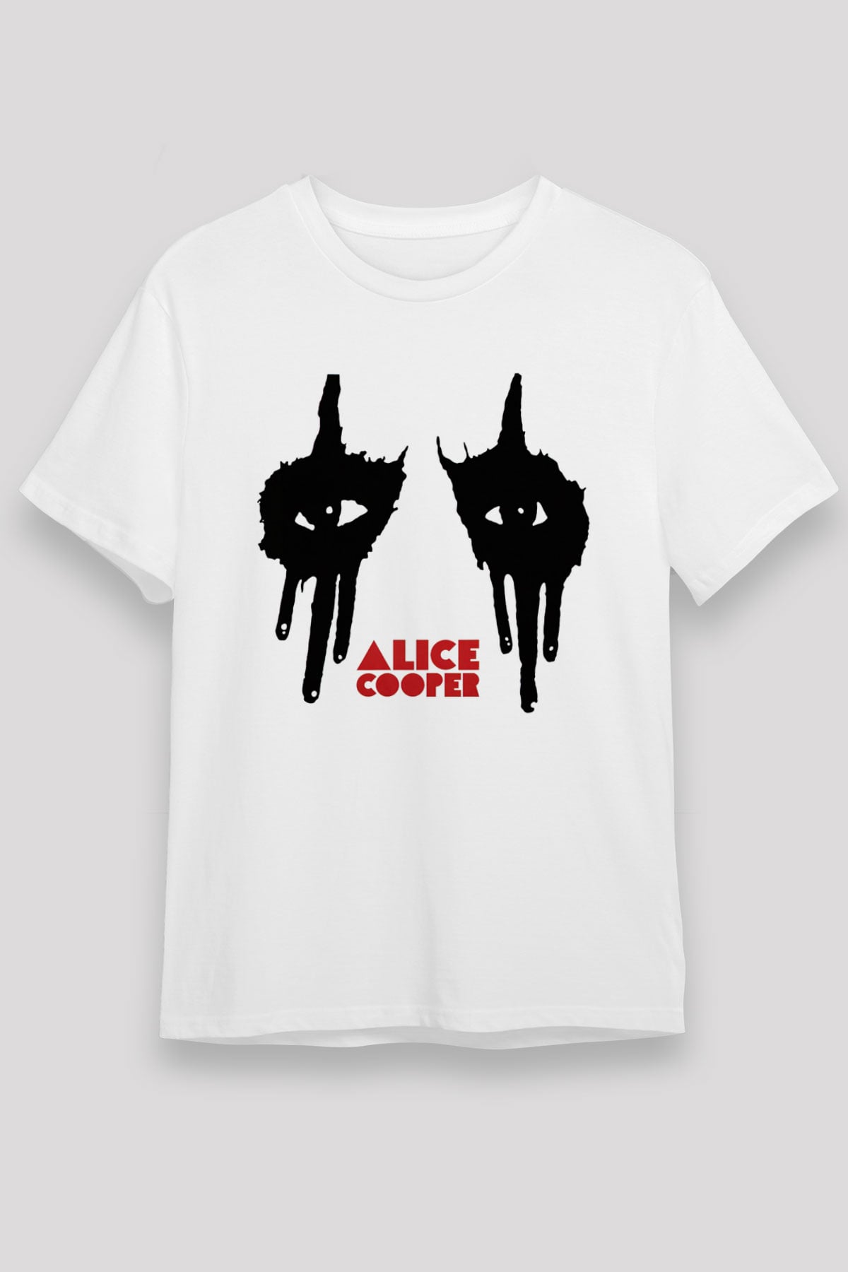 Alice Cooper Beyaz Unisex Tişört T-Shirt - TişörtFabrikası