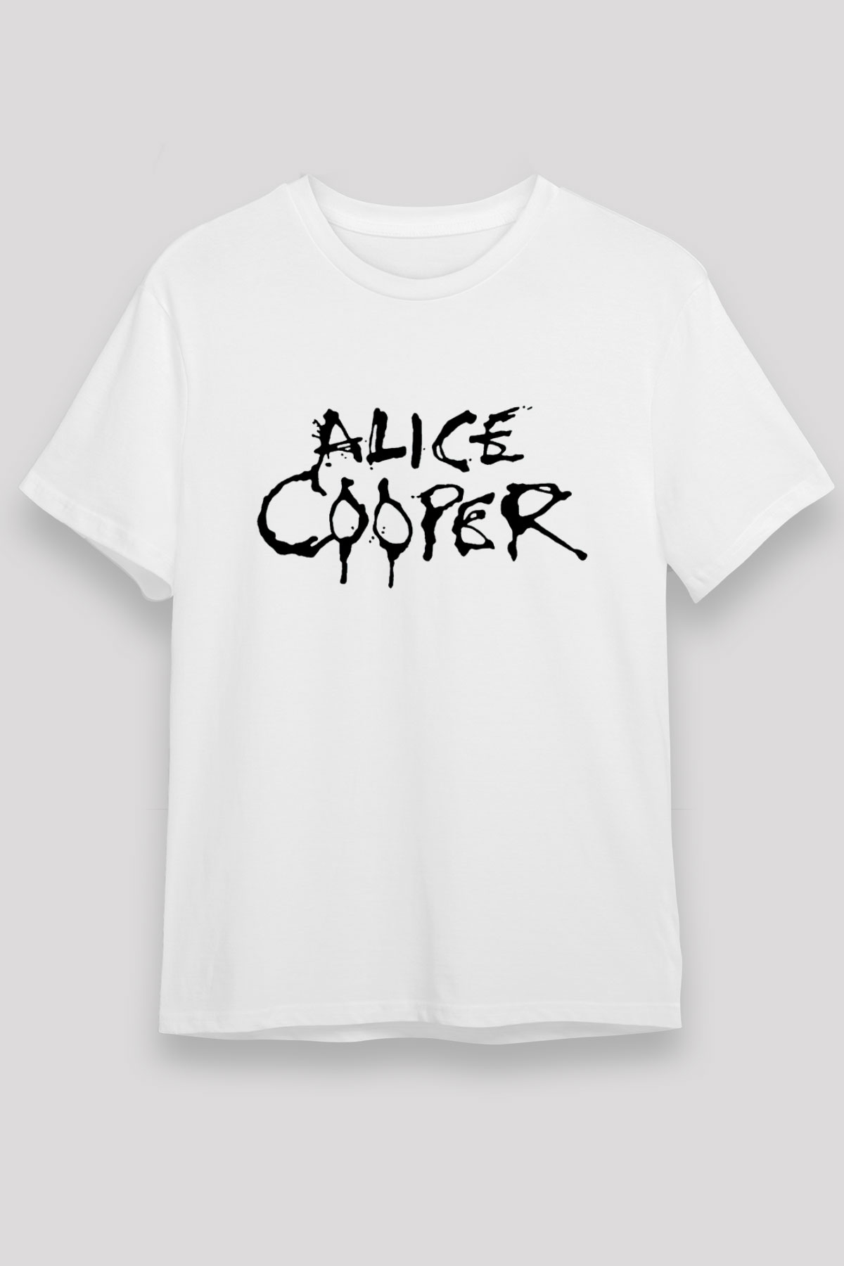 Alice Cooper Beyaz Unisex Tişört T-Shirt - TişörtFabrikası
