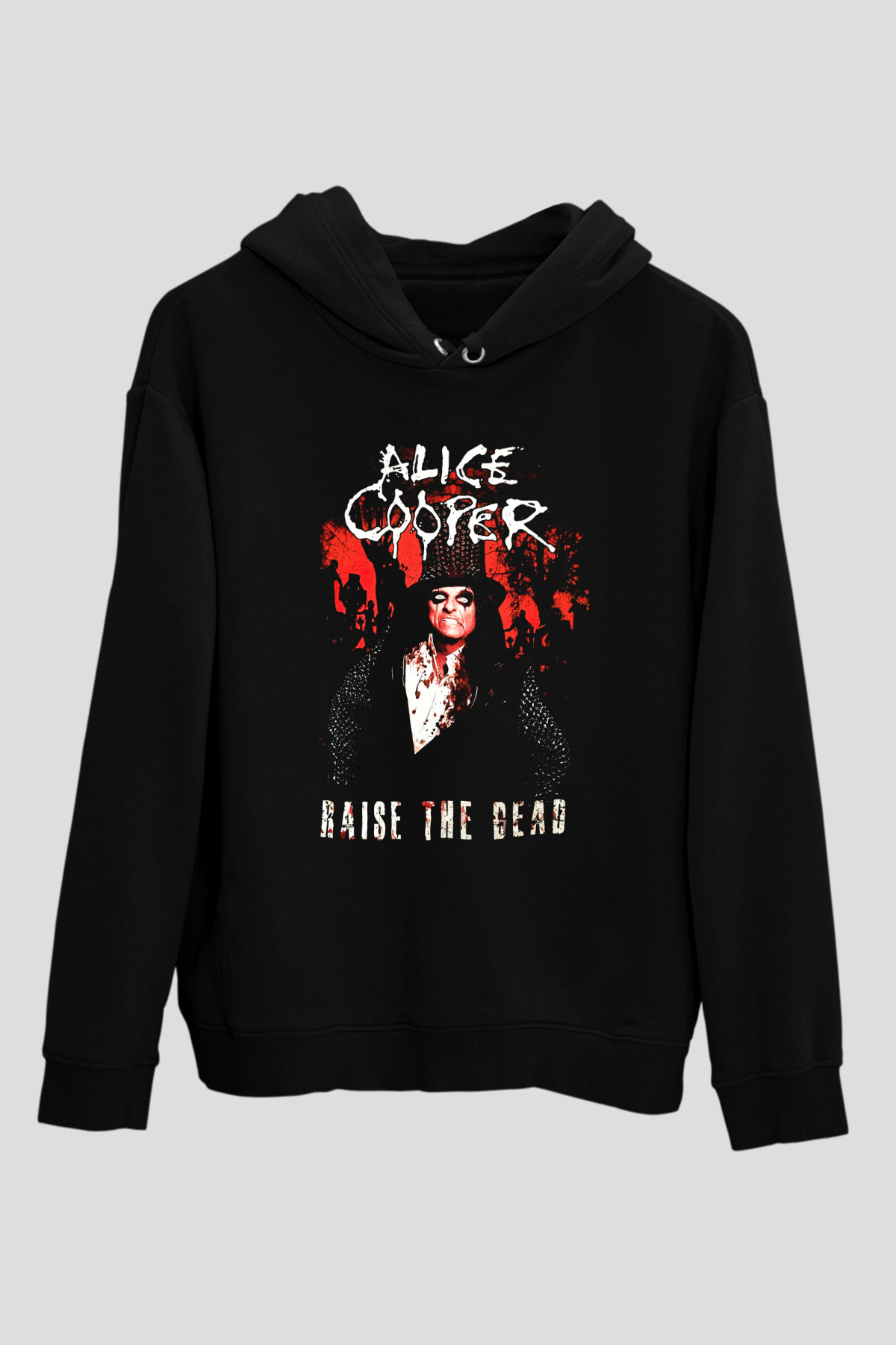 Alice Cooper Siyah Unisex Hoodie