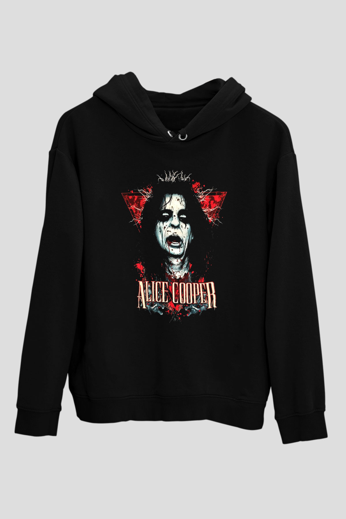 Alice Cooper Siyah Unisex Hoodie
