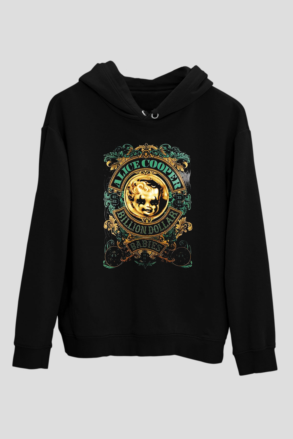 Alice Cooper Siyah Unisex Hoodie