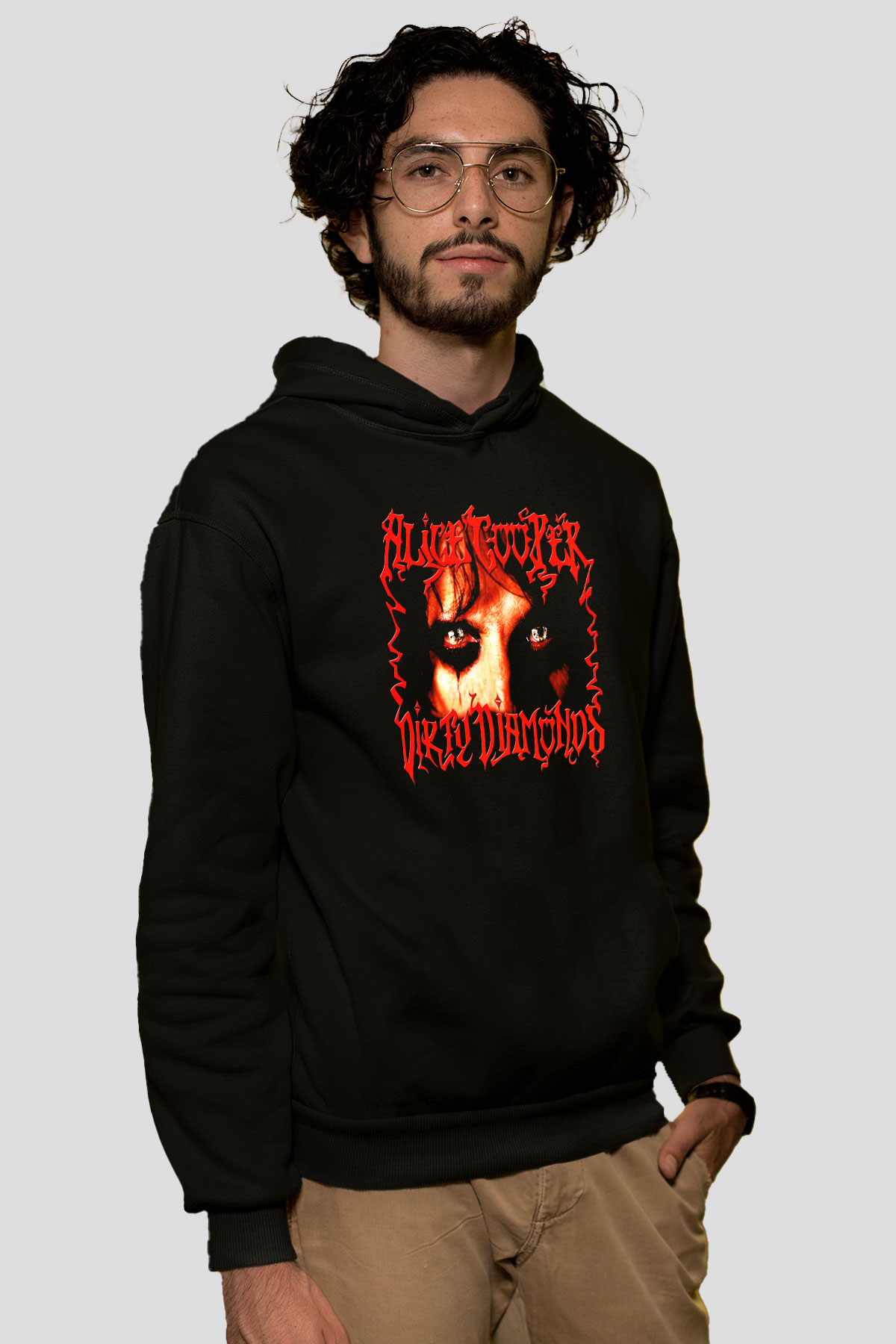 Alice Cooper Siyah Unisex Hoodie