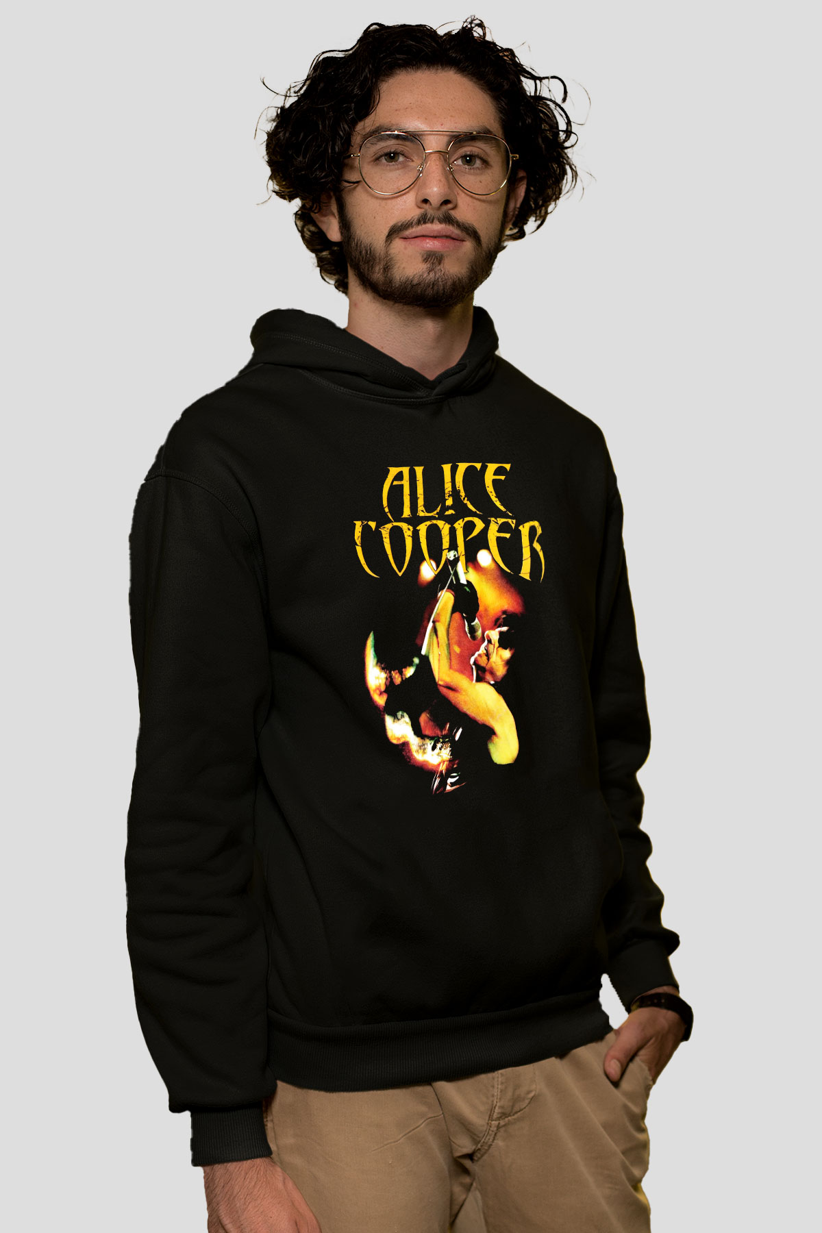 Alice Cooper Siyah Unisex Hoodie