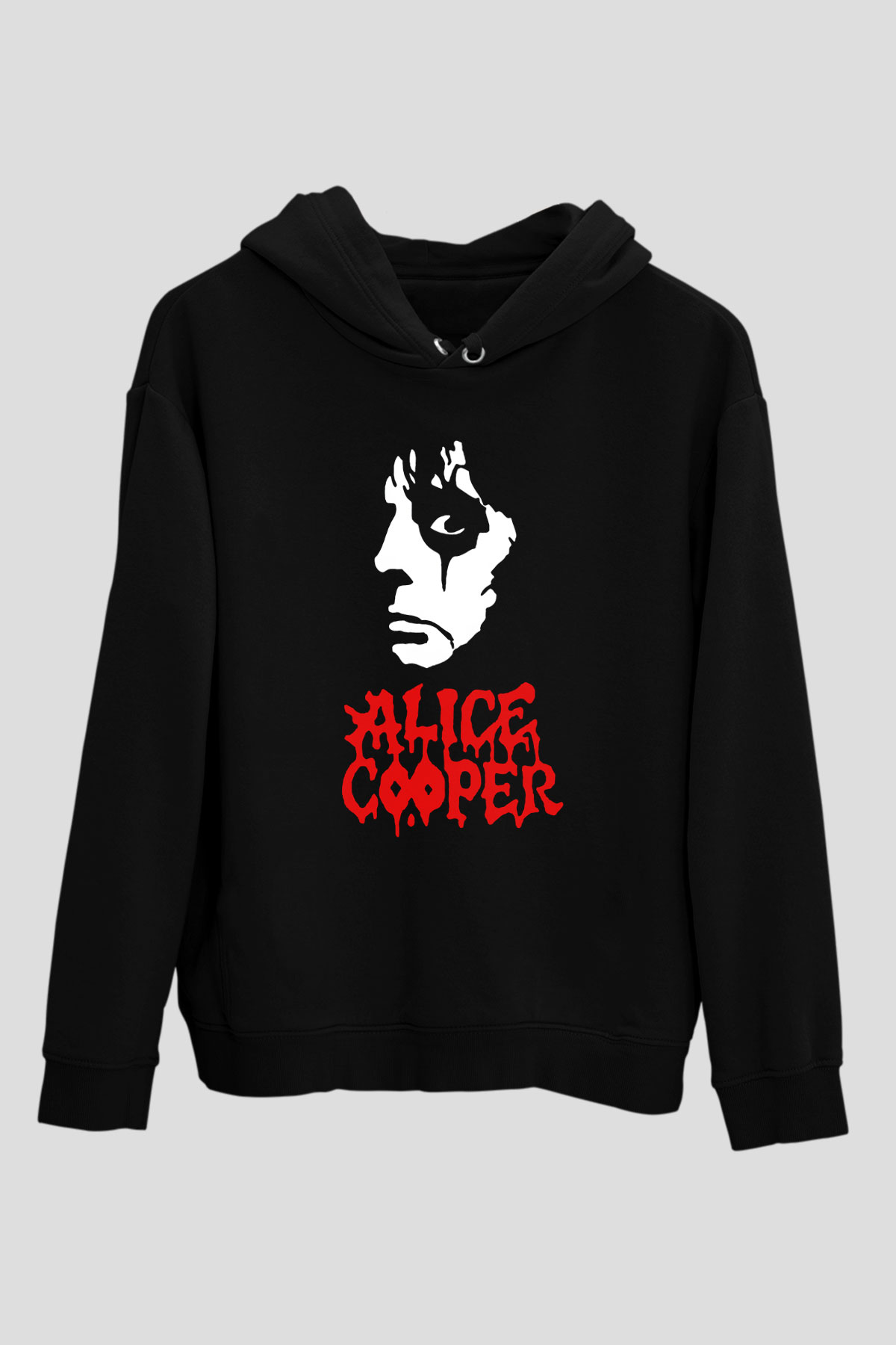 Alice Cooper Siyah Unisex Hoodie