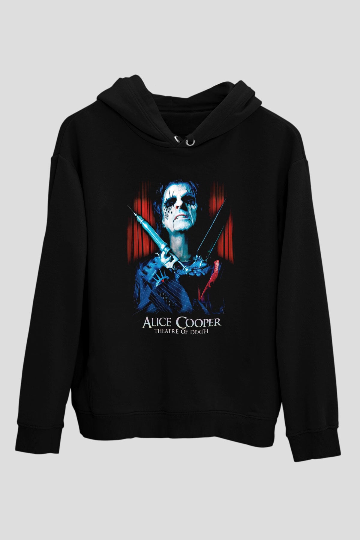 Alice Cooper Siyah Unisex Hoodie