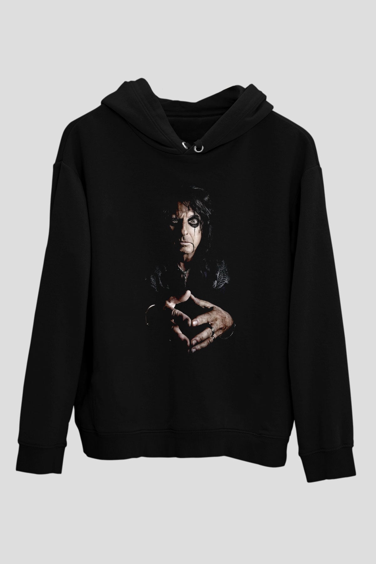 Alice Cooper Siyah Unisex Kapüşonlu Sweatshirt