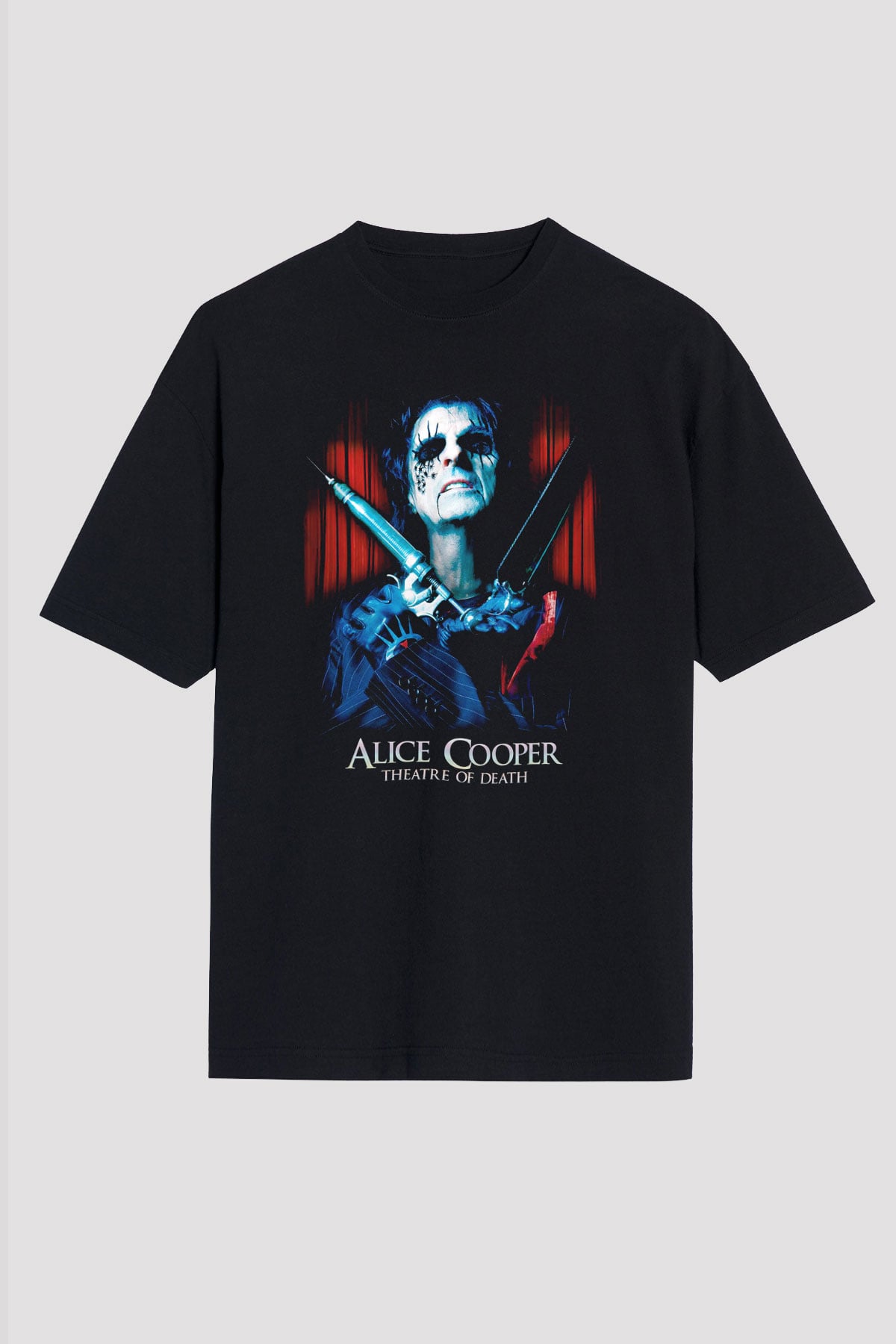 Alice Cooper Siyah Unisex Oversize Tişört T-Shirt