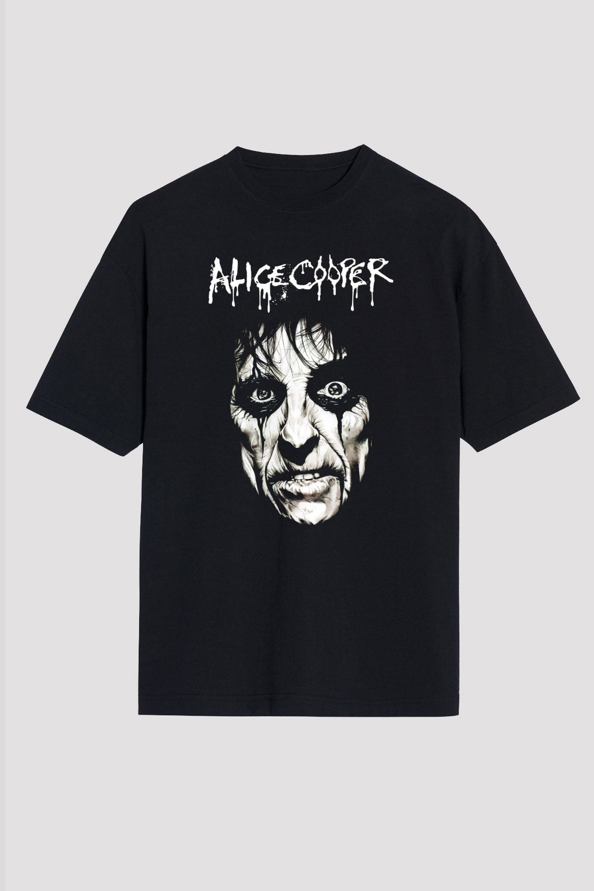 Alice Cooper Siyah Unisex Oversize Tişört T-Shirt