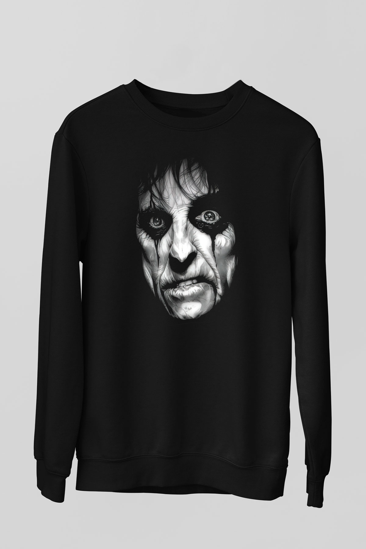 Alice Cooper Siyah Unisex Sweatshirt