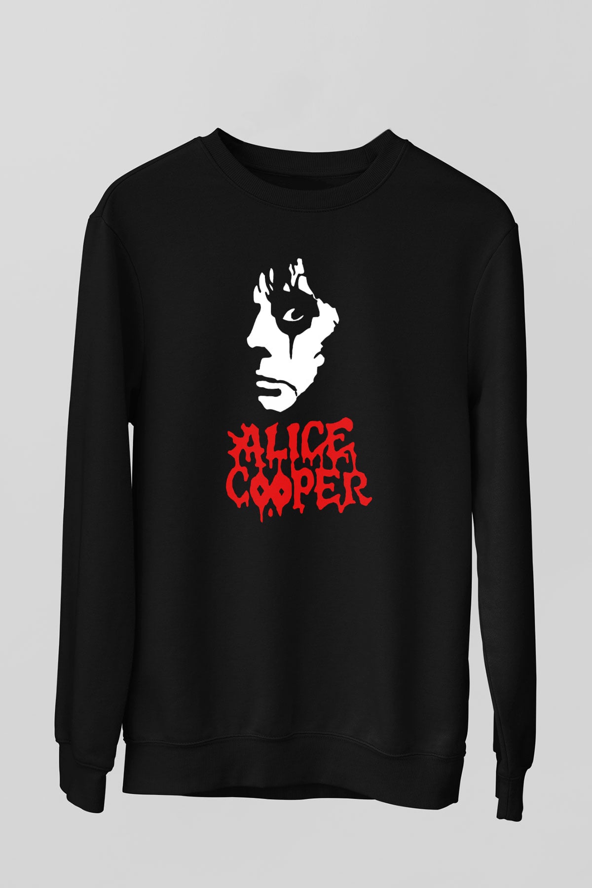 Alice Cooper Siyah Unisex Sweatshirt