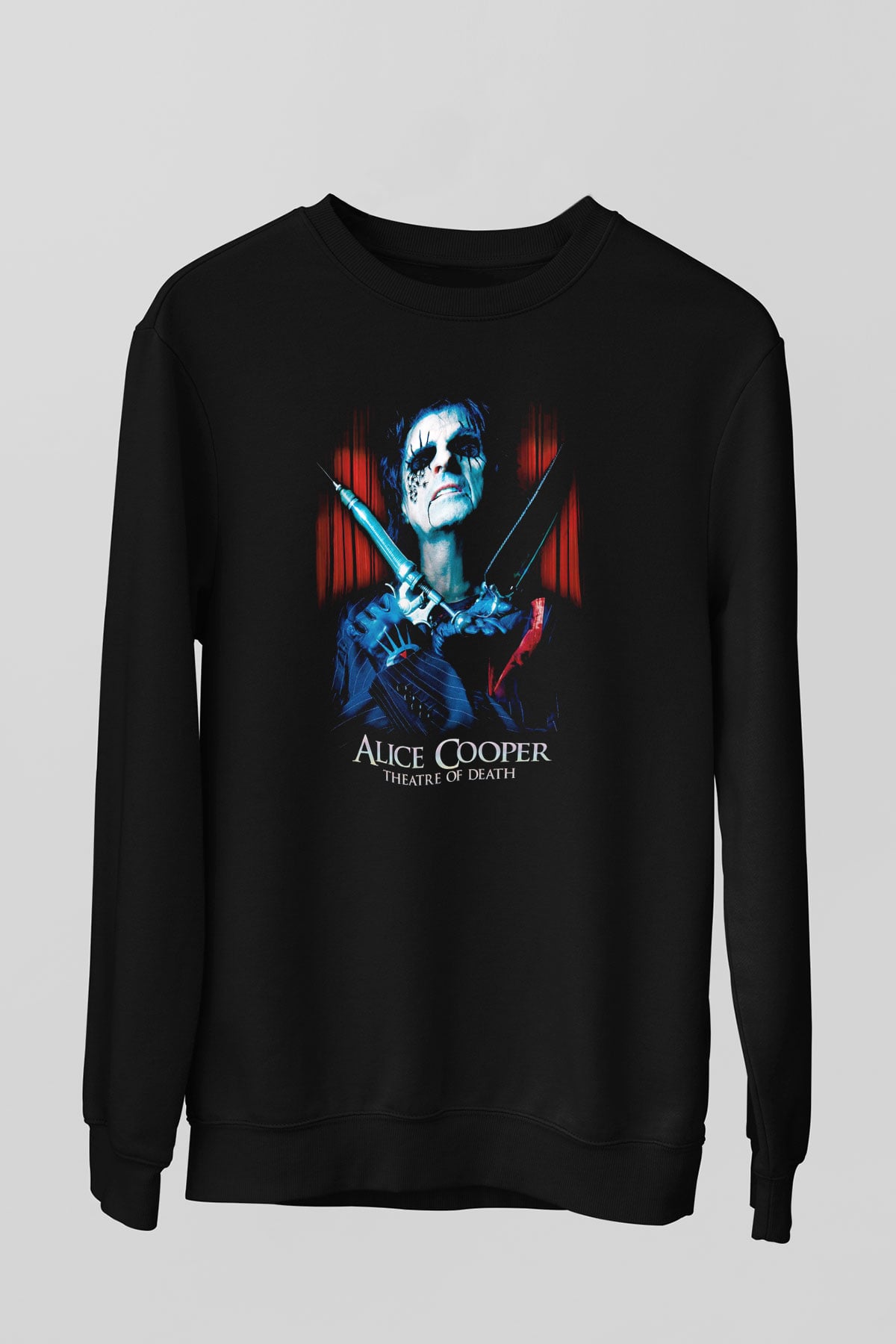 Alice Cooper Siyah Unisex Sweatshirt