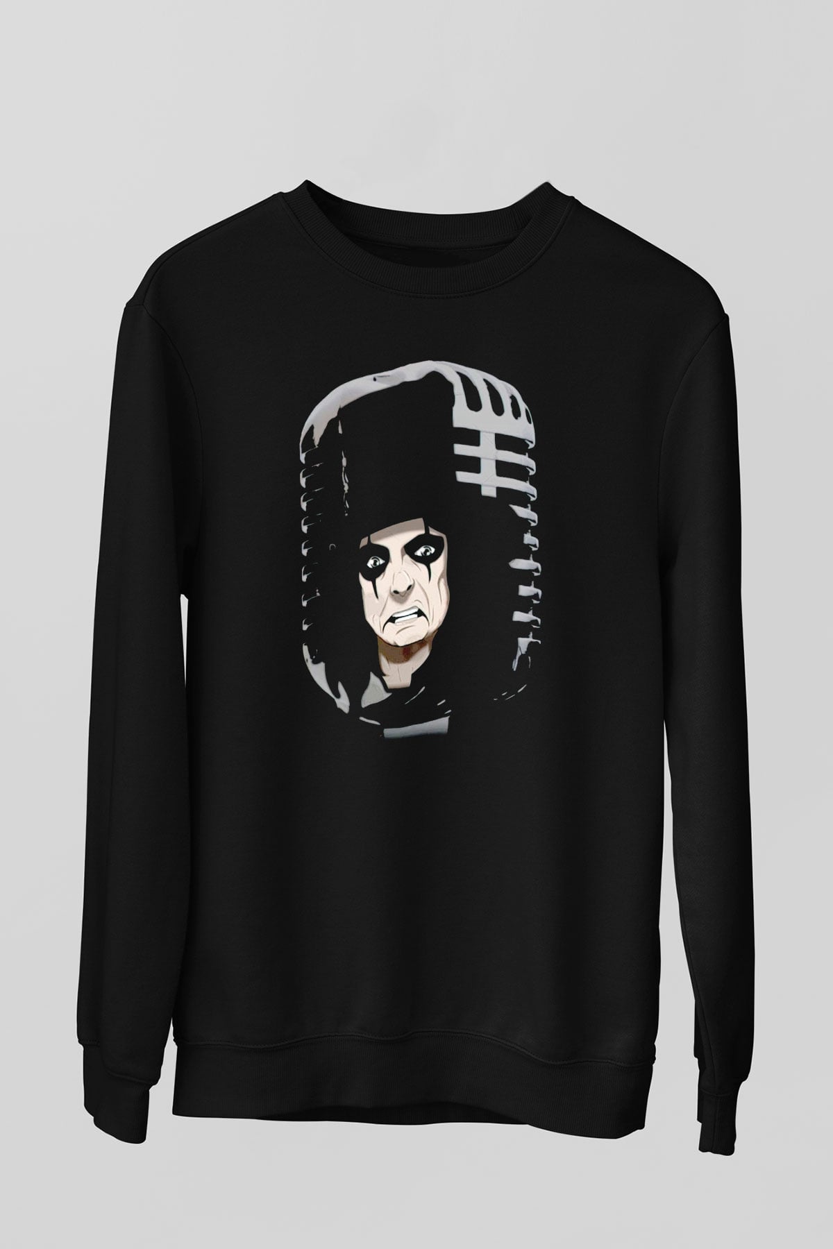 Alice Cooper Siyah Unisex Sweatshirt