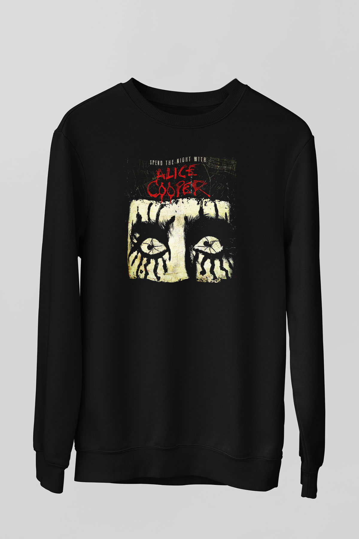 Alice Cooper Siyah Unisex Sweatshirt