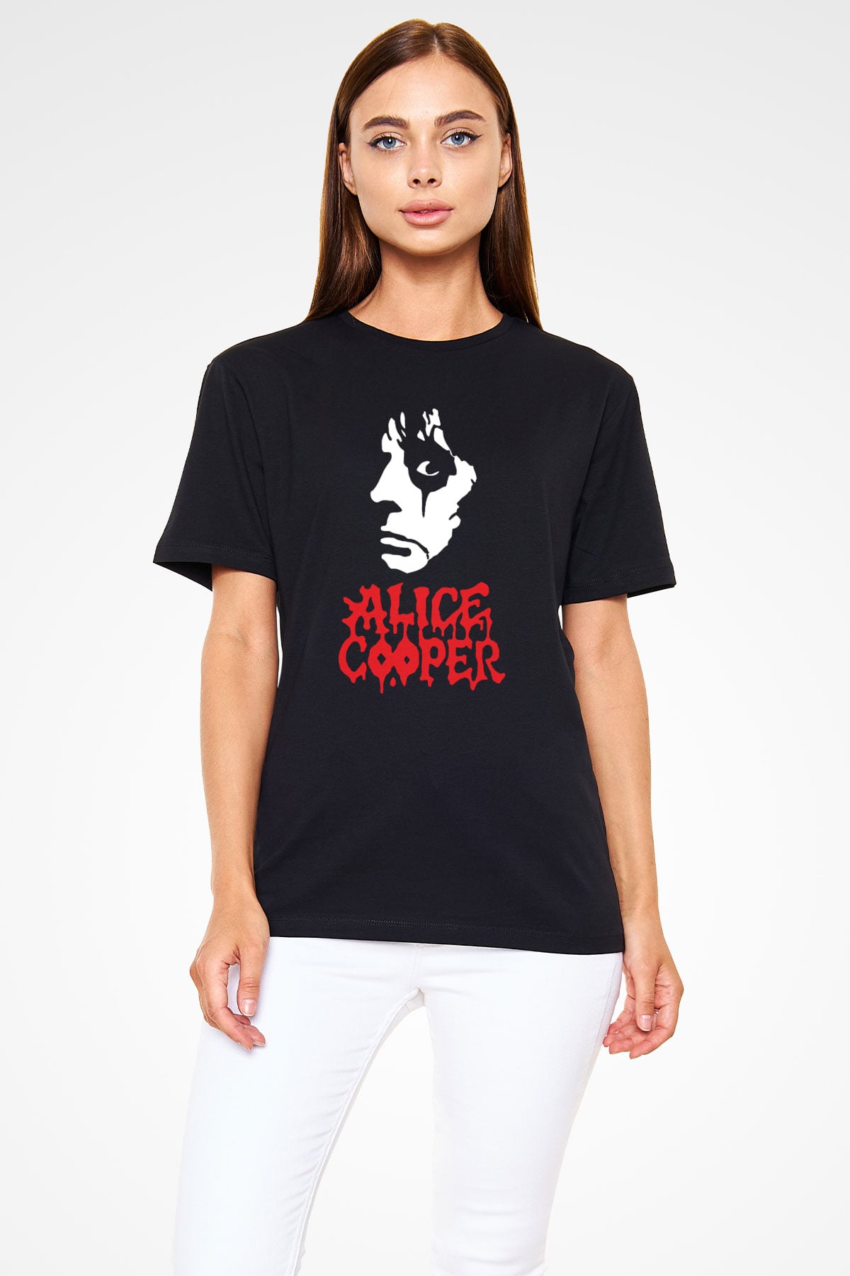 Alice Cooper Siyah Unisex Tişört T-Shirt - TişörtFabrikası