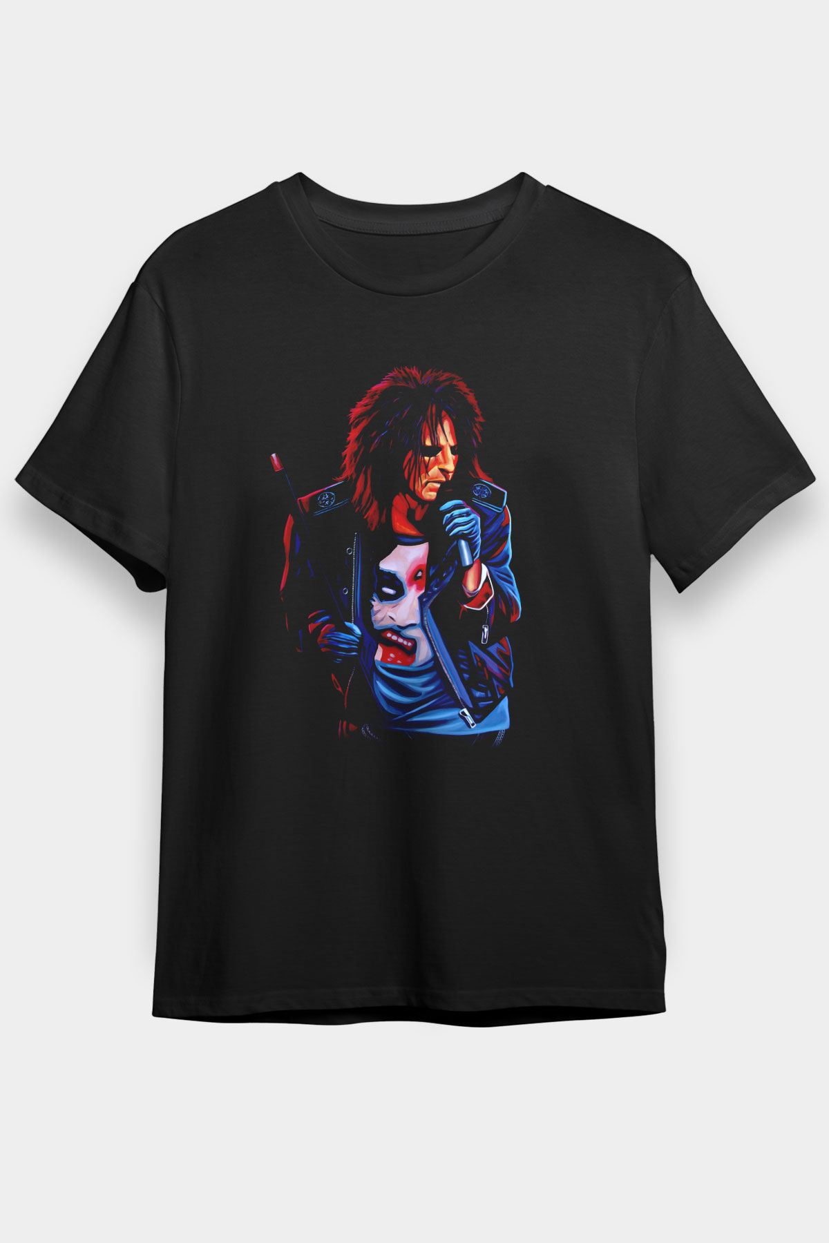 Alice Cooper Siyah Unisex Tişört T-Shirt - TişörtFabrikası