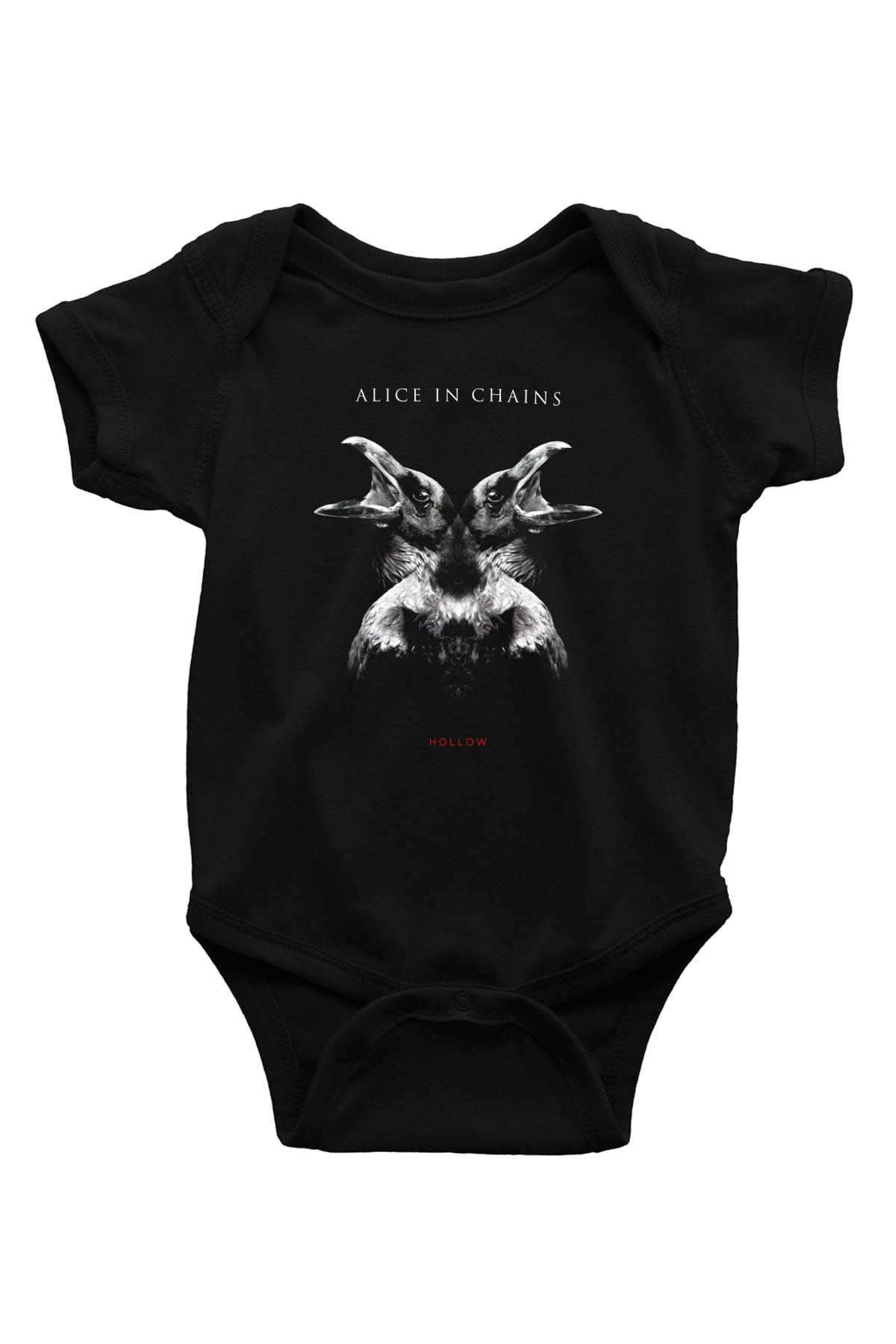 Alice in Chains Baskılı Siyah Bebek Body - Zıbın