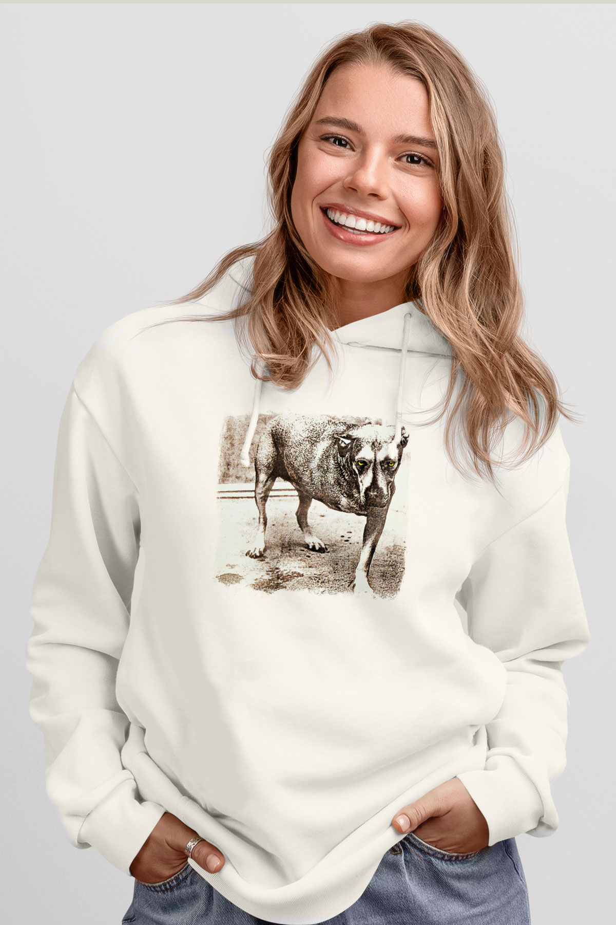 Alice in Chains Baskılı Unisex Beyaz Hoodie