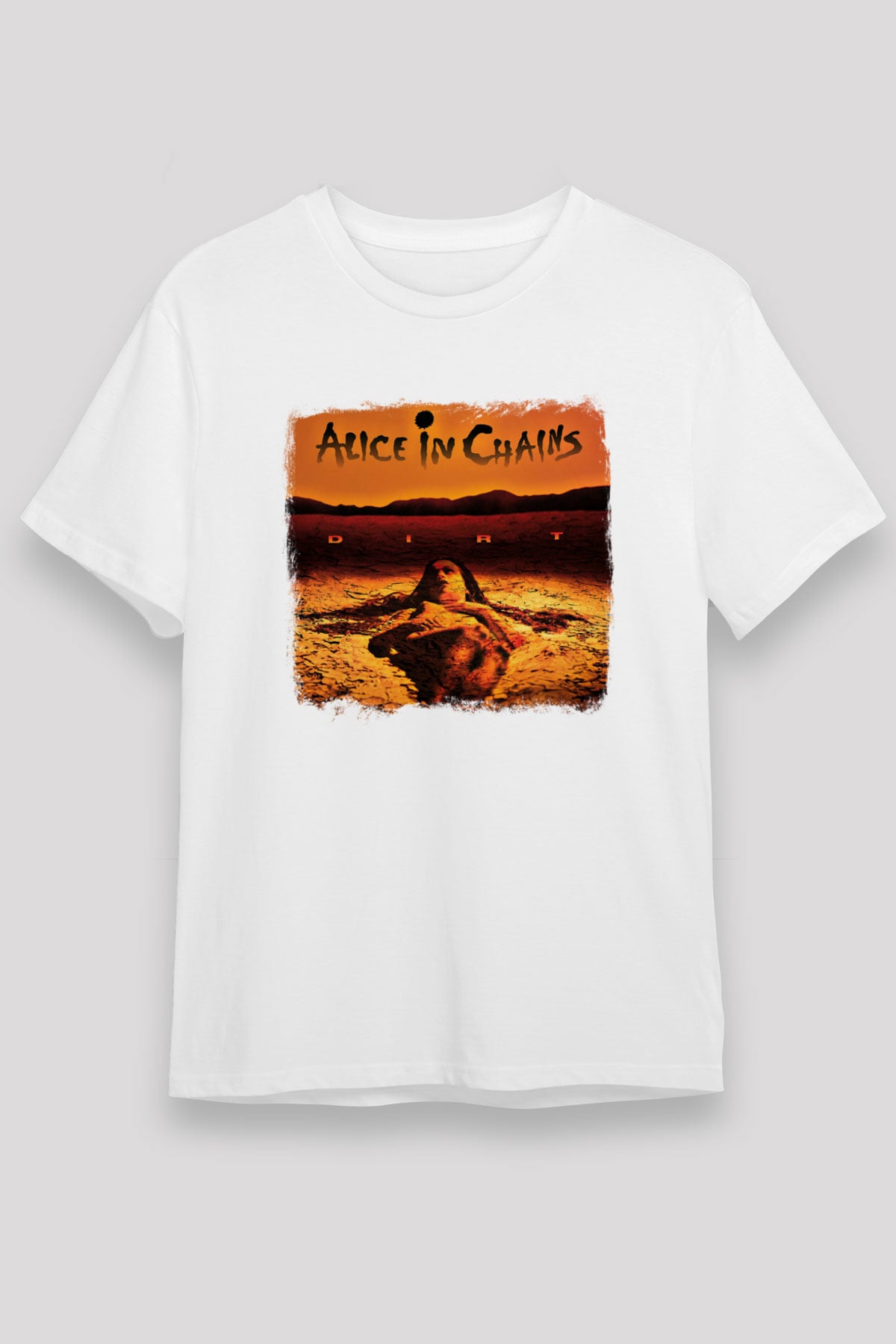 Alice in Chains Baskılı Unisex Beyaz Tişört