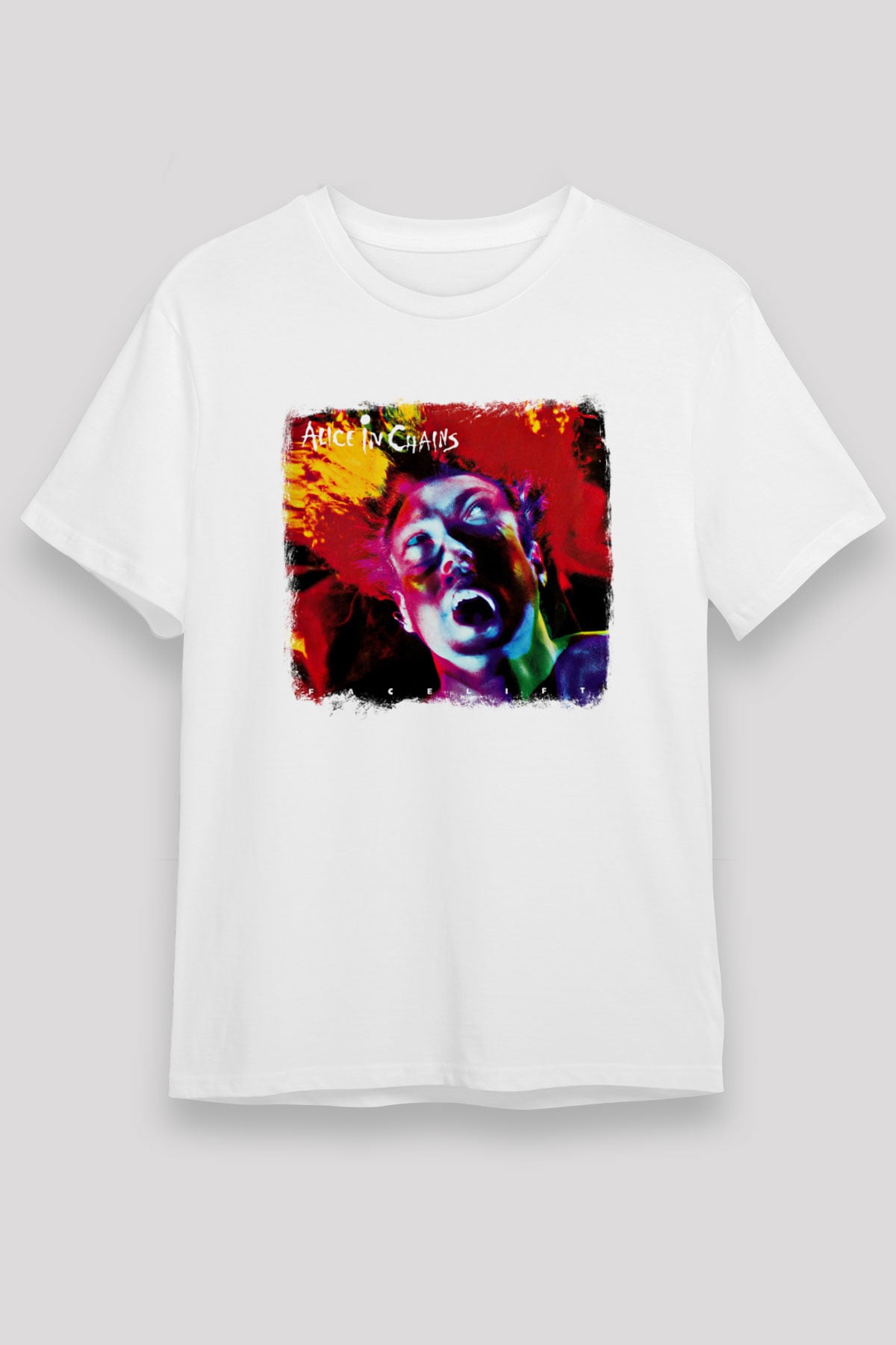 Alice in Chains Baskılı Unisex Beyaz Tişört