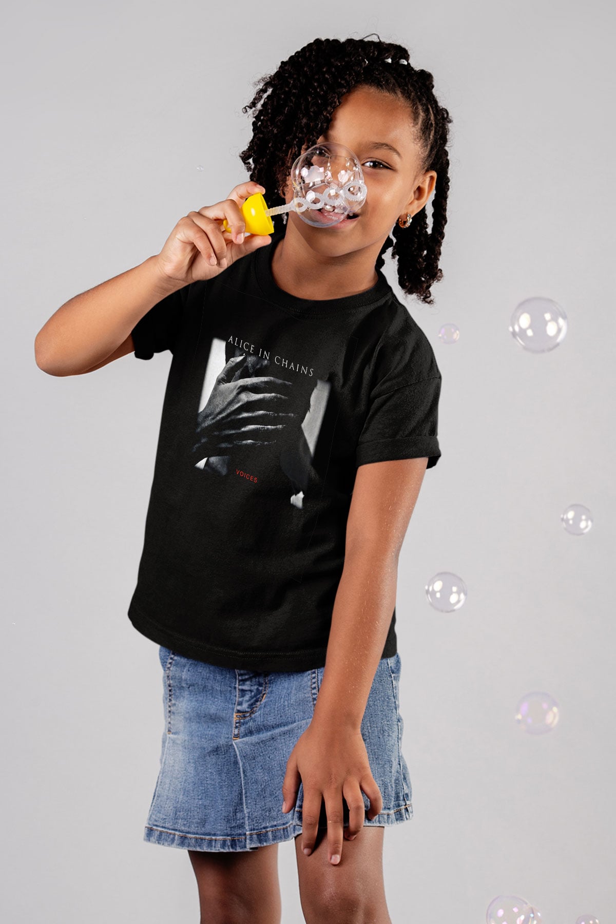 Alice in Chains Baskılı Unisex Siyah Çocuk Tişört
