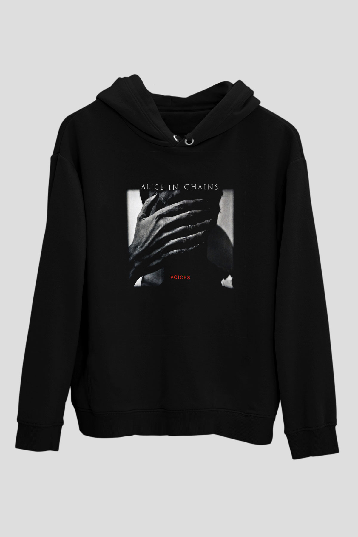 Alice in Chains Baskılı Unisex Siyah Hoodie