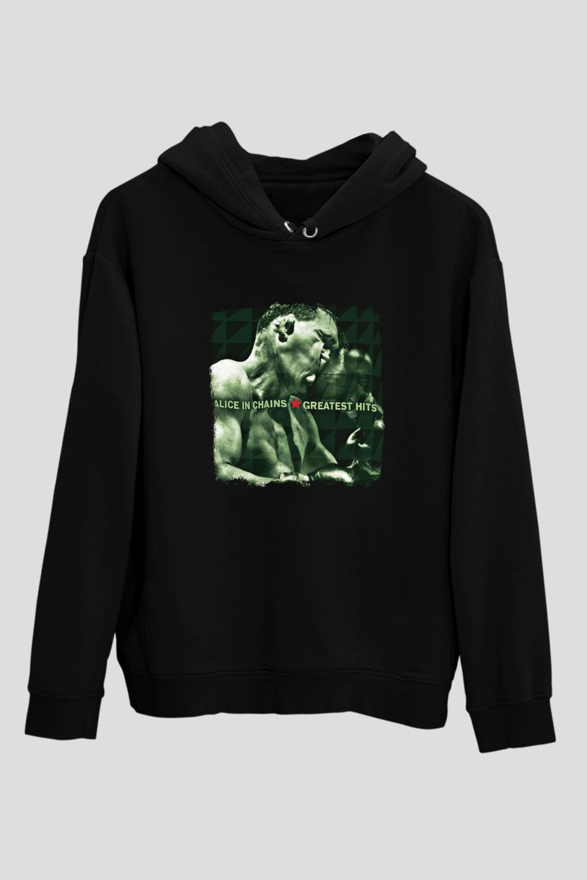 Alice in Chains Baskılı Unisex Siyah Hoodie
