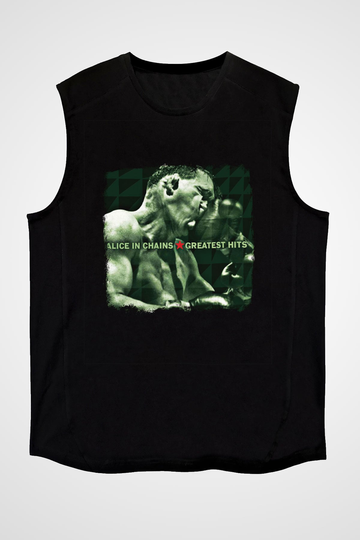 Alice in Chains Baskılı Unisex Siyah Kolsuz Tişört