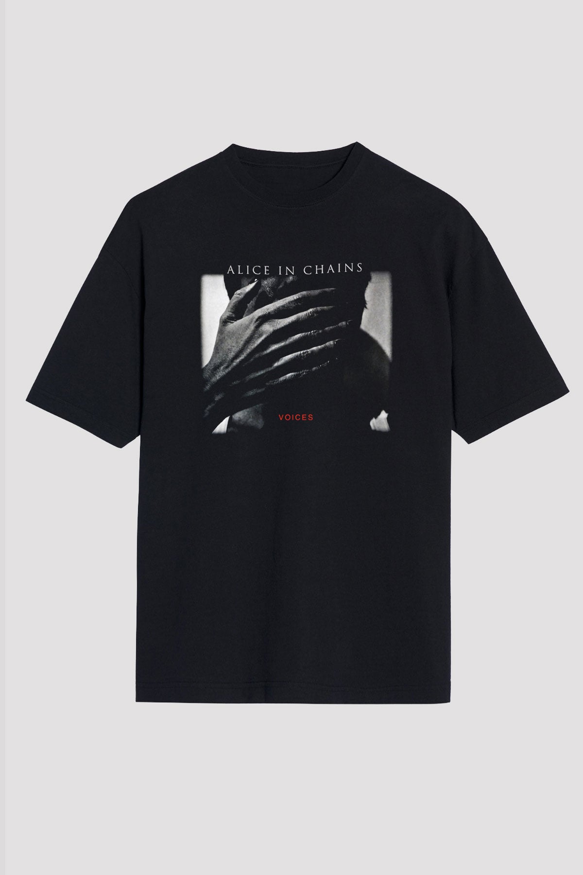 Alice in Chains Baskılı Unisex Siyah Oversize Tişört