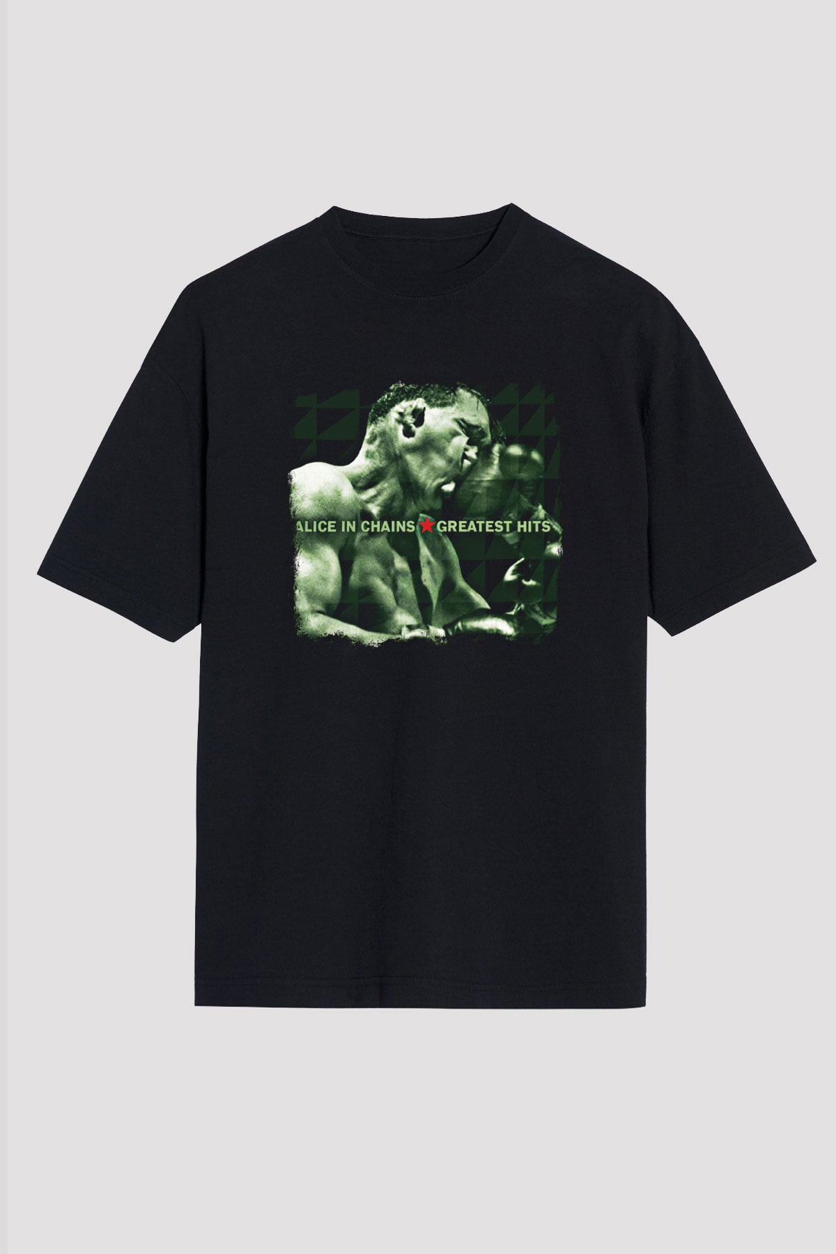 Alice in Chains Baskılı Unisex Siyah Oversize Tişört
