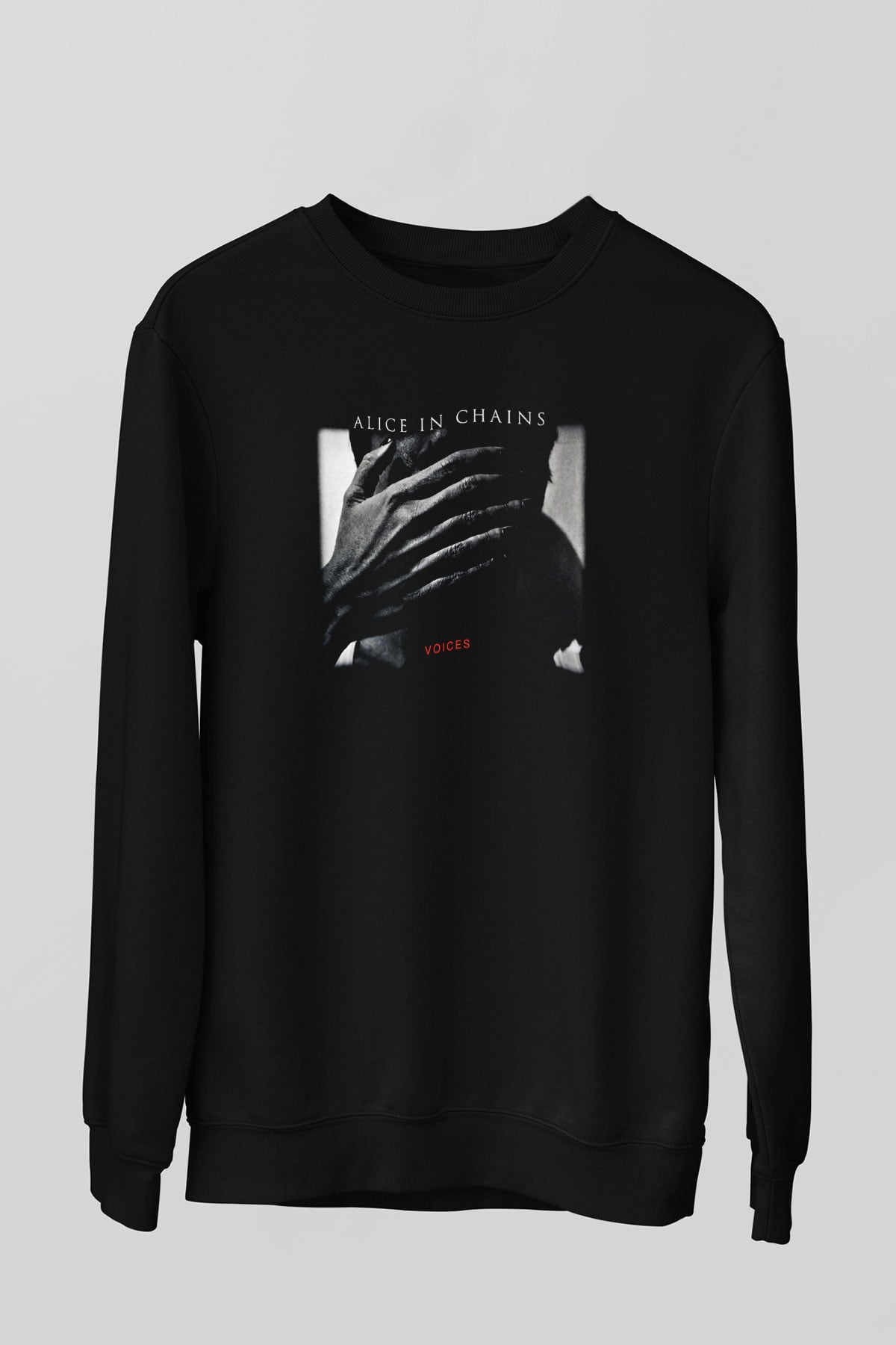 Alice in Chains Baskılı Unisex Siyah Sweatshirt
