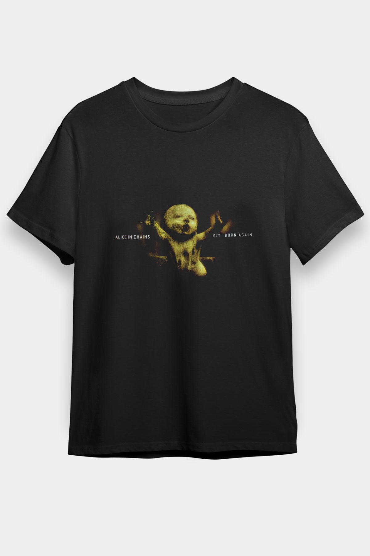 Alice in Chains Baskılı Unisex Siyah Tişört