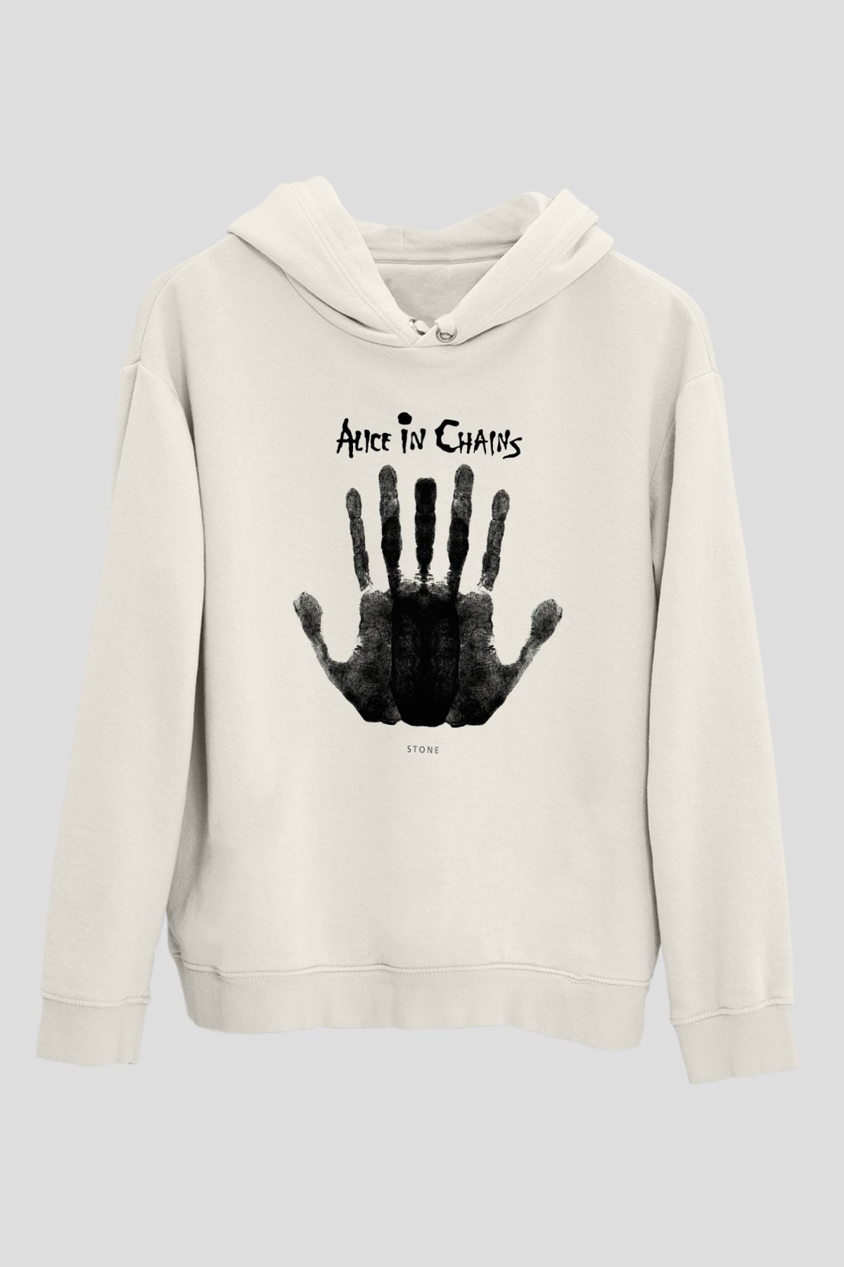 Alice in Chains Beyaz Unisex Kapşonlu Sweatshirt