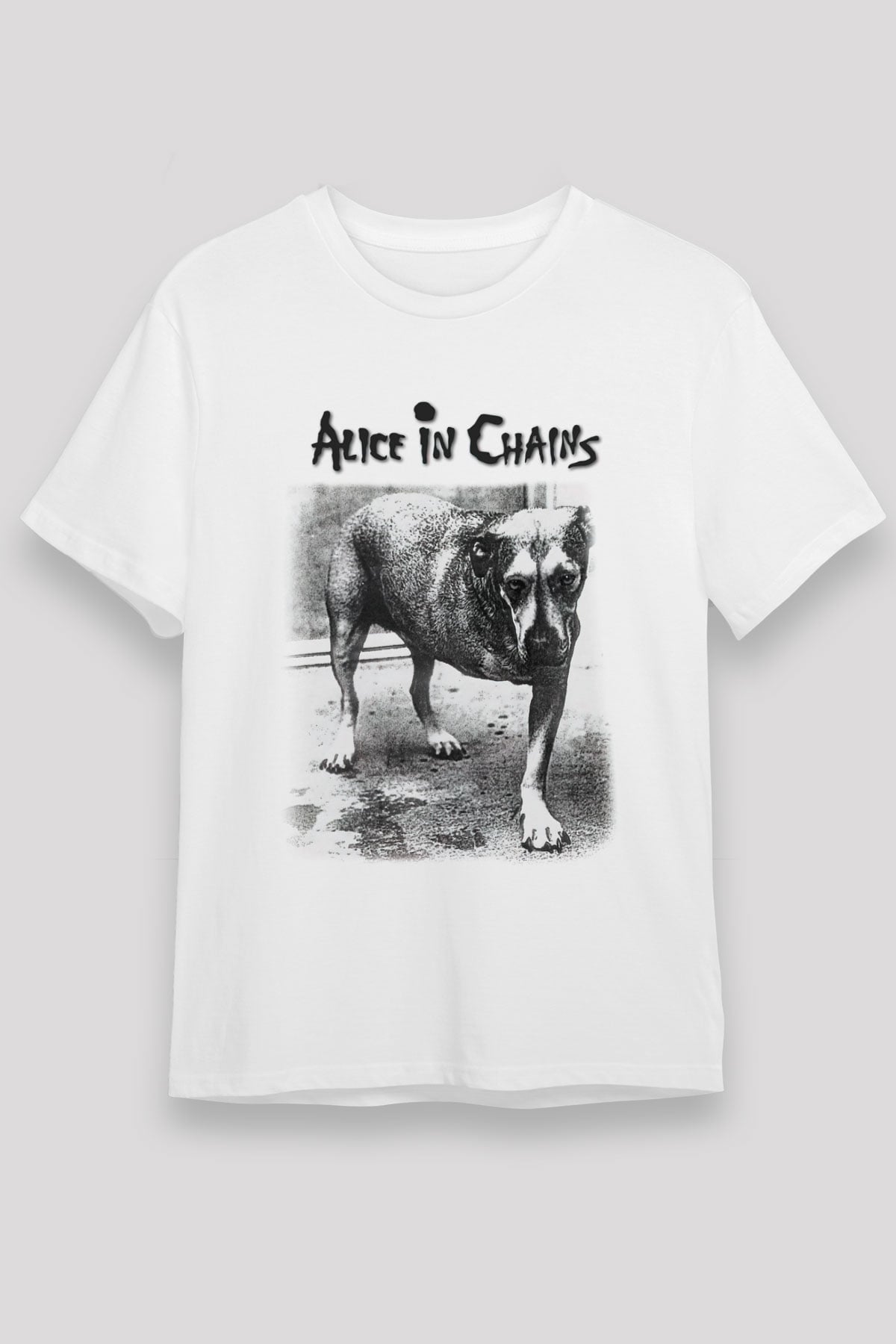 Alice in Chains Beyaz Unisex Tişört T-Shirt - TişörtFabrikası