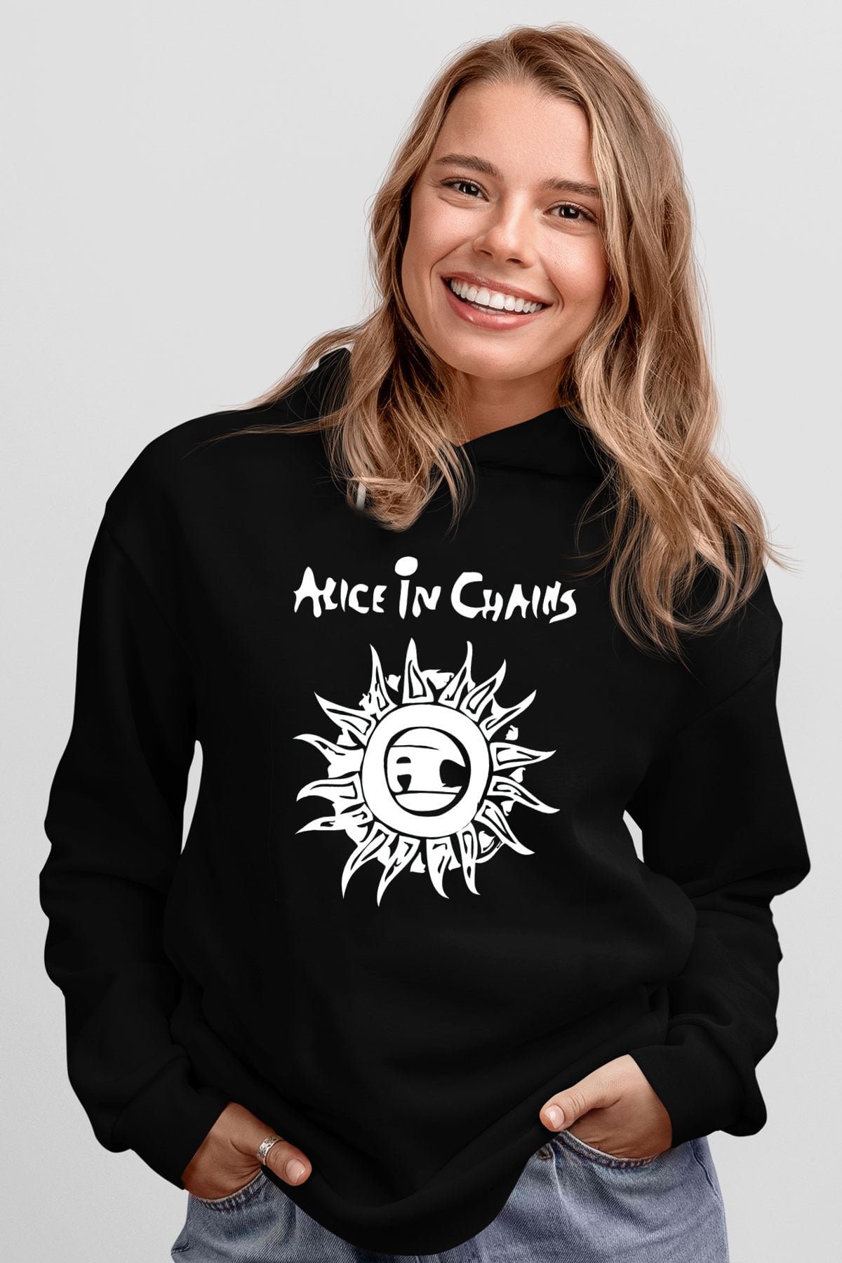 Alice in Chains Siyah Unisex Hoodie