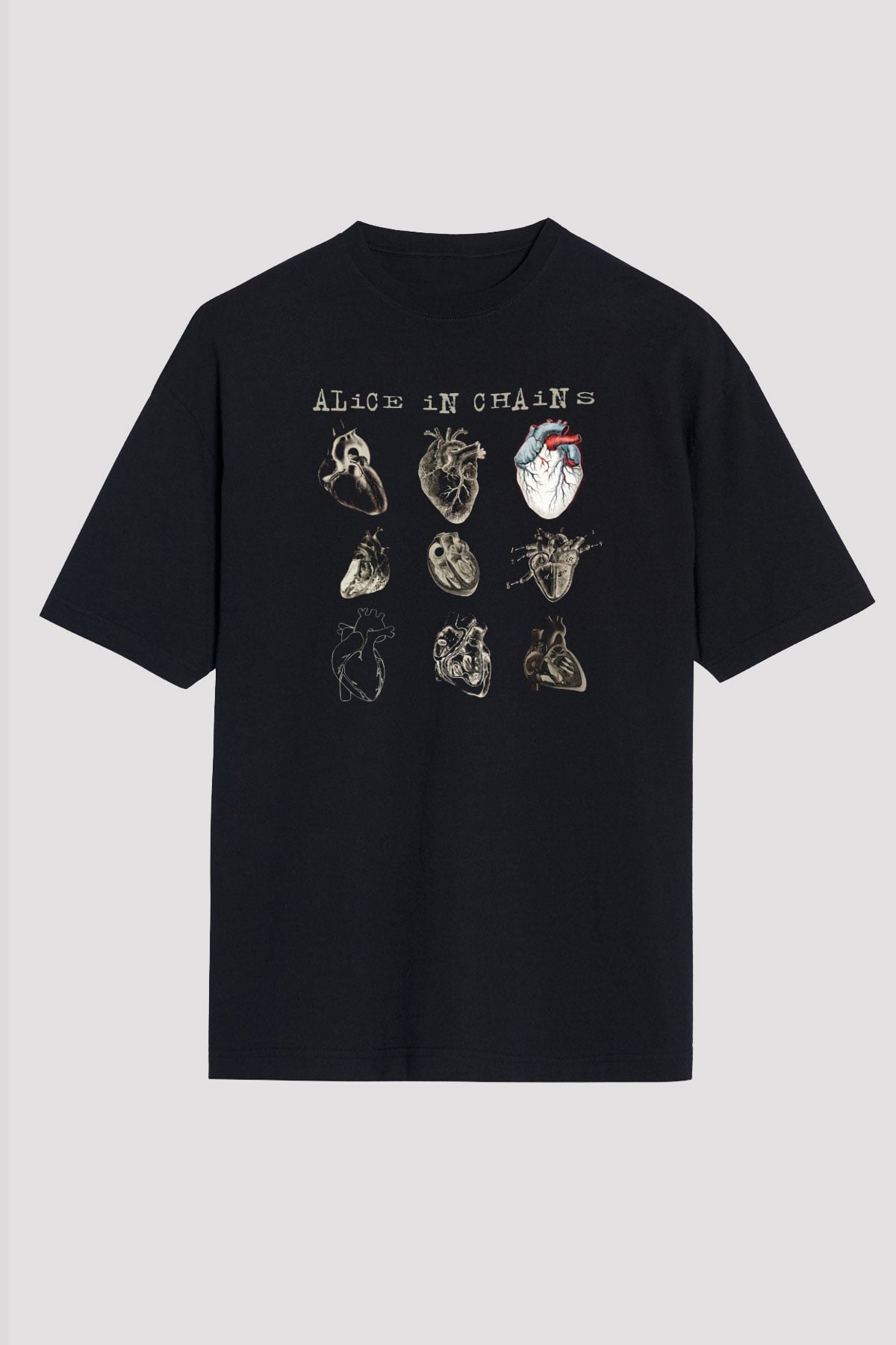 Alice in Chains Siyah Unisex Oversize Tişört T-Shirt