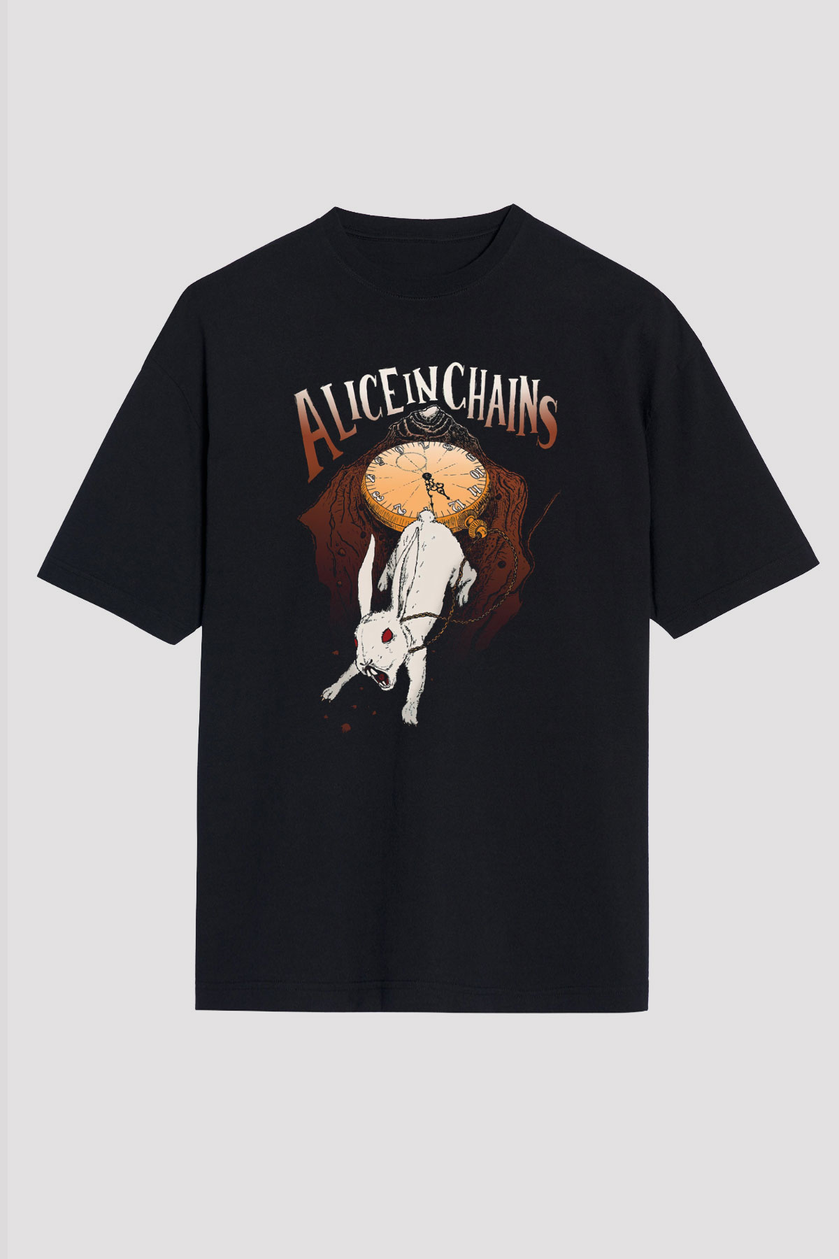 Alice in Chains Siyah Unisex Oversize Tişört T-Shirt