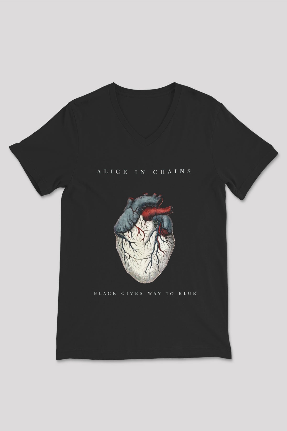Alice in Chains Siyah Unisex V Yaka Tişört T-Shirt