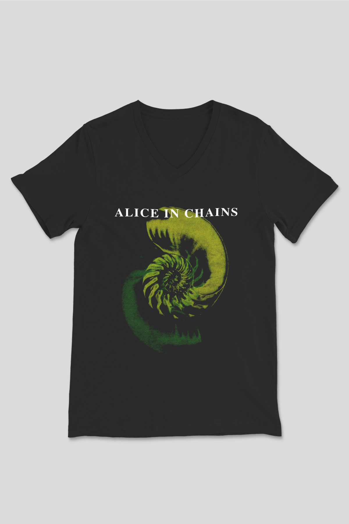 Alice in Chains Siyah Unisex V Yaka Tişört T-Shirt