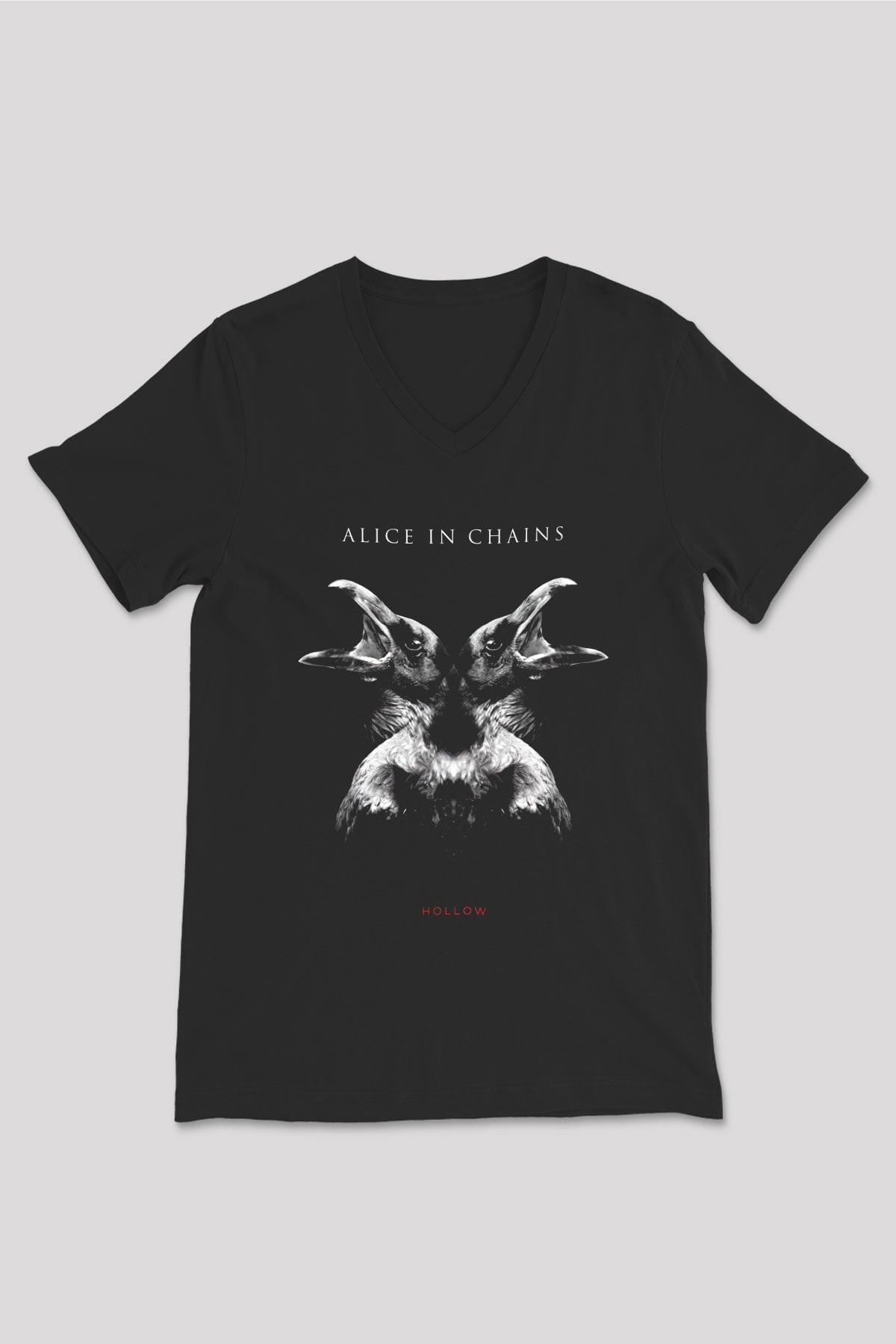 Alice in Chains Siyah Unisex V Yaka Tişört T-Shirt