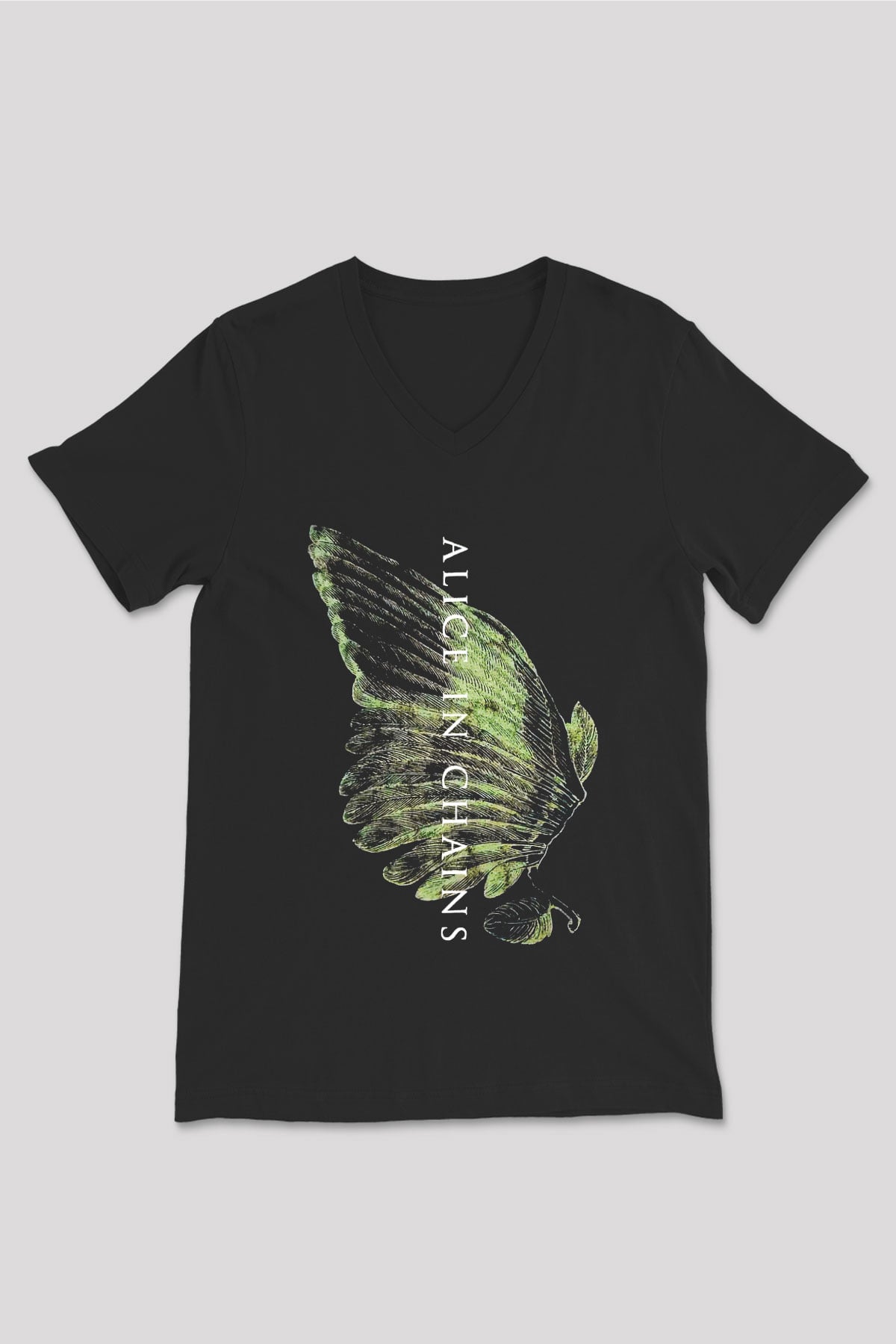 Alice in Chains Siyah Unisex V Yaka Tişört T-Shirt