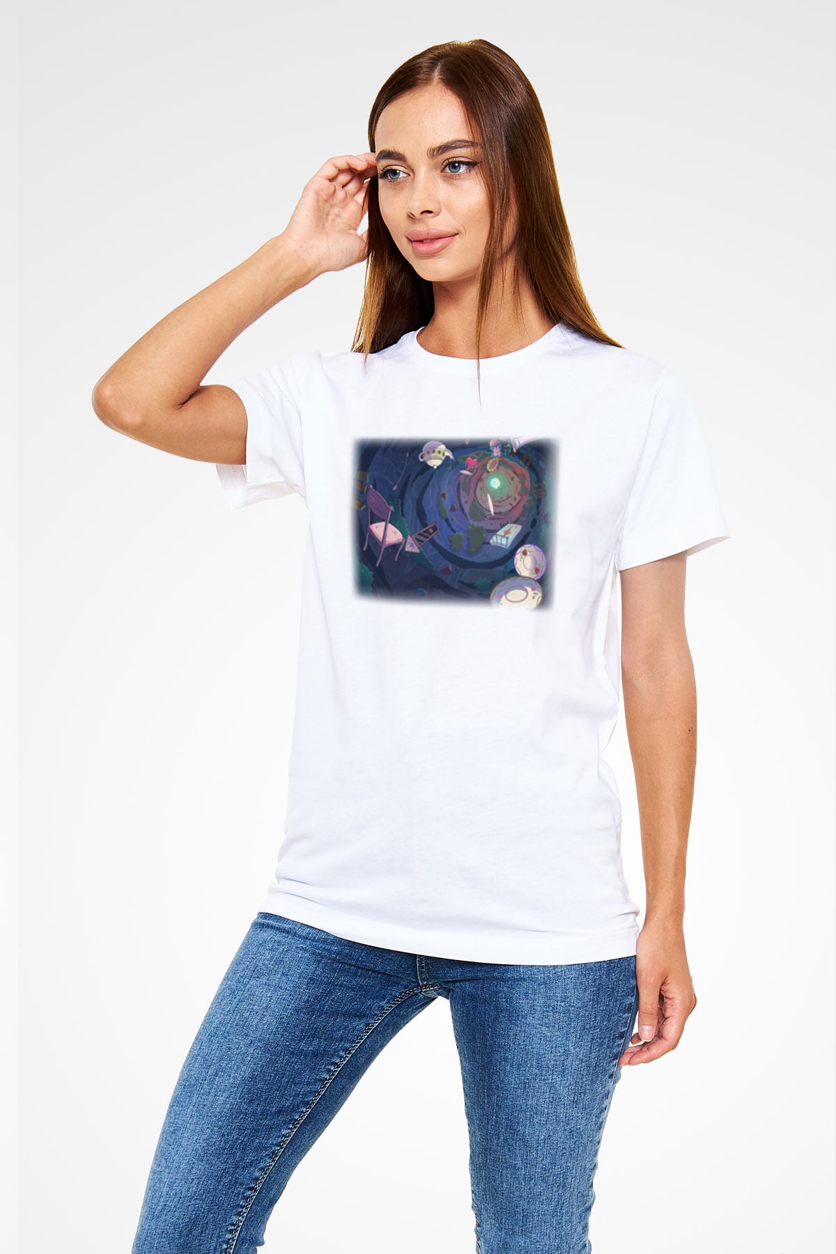 Alice in Wonderland Beyaz Unisex Tişört T-Shirt